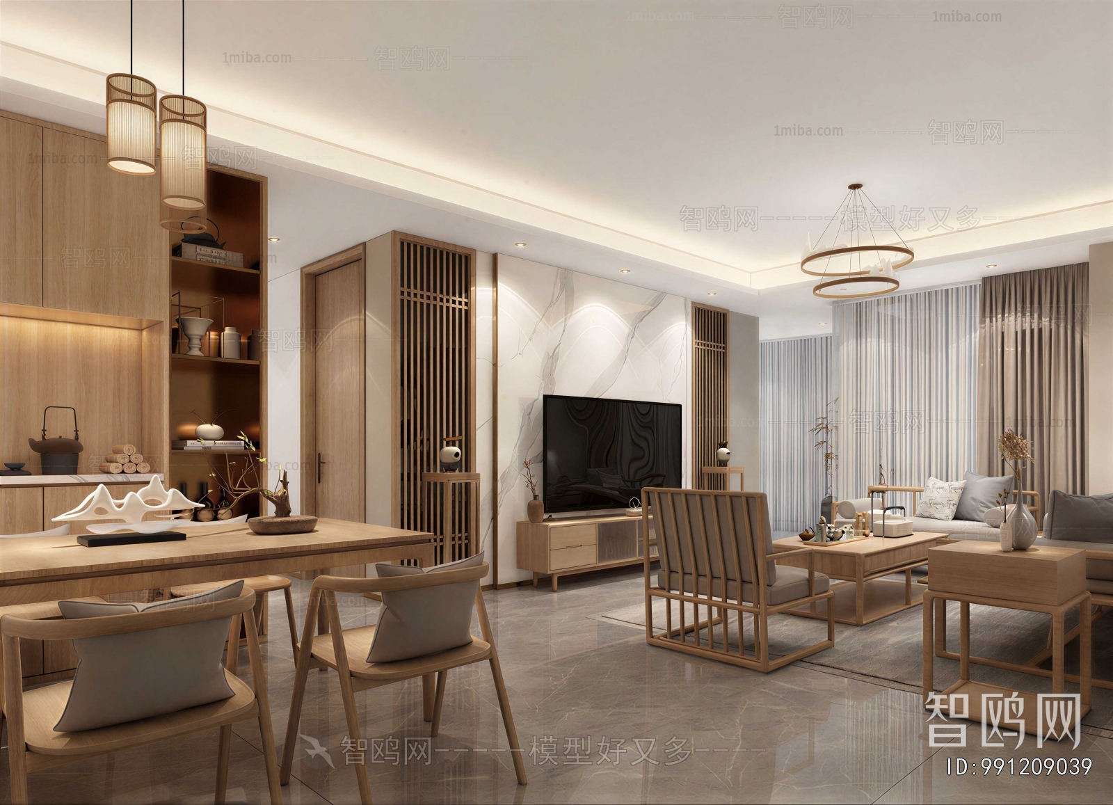 New Chinese Style A Living Room