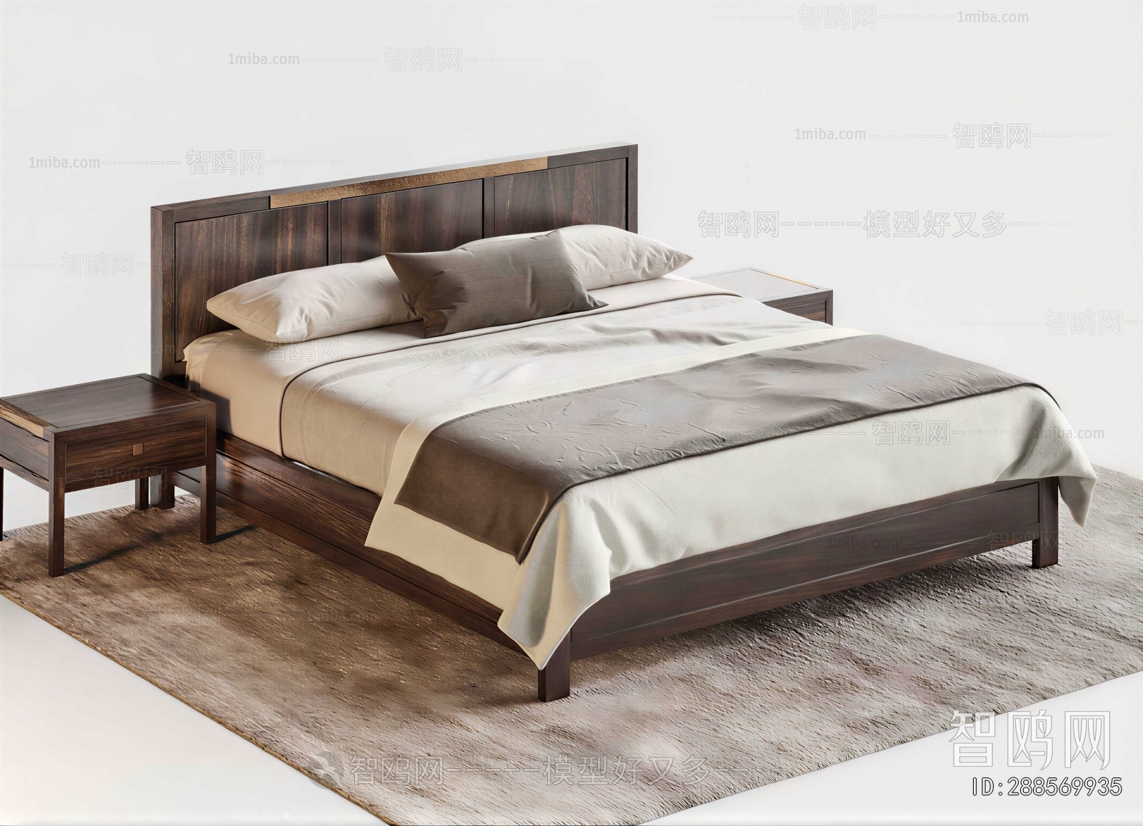 New Chinese Style Double Bed