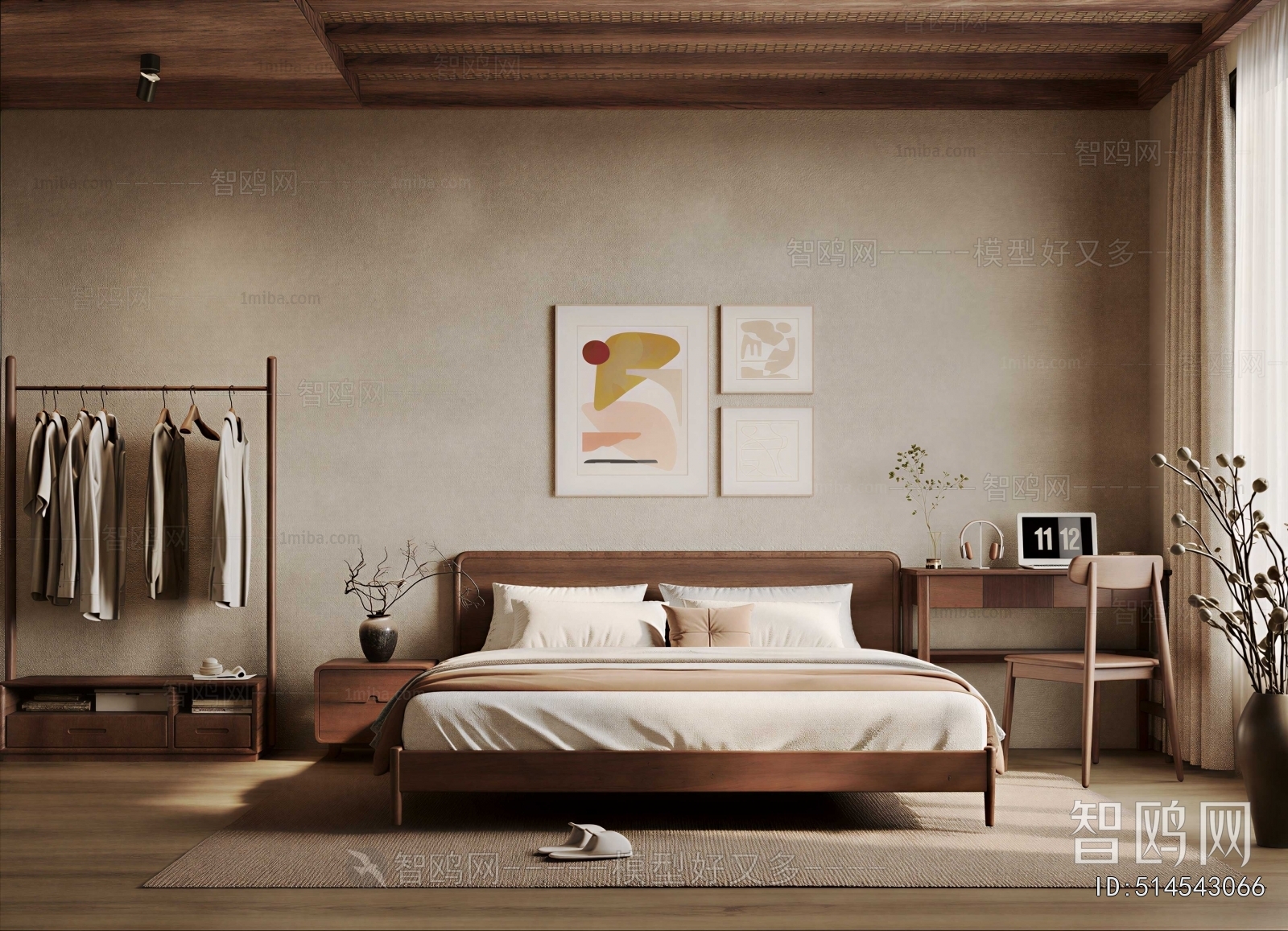 Wabi-sabi Style Bedroom