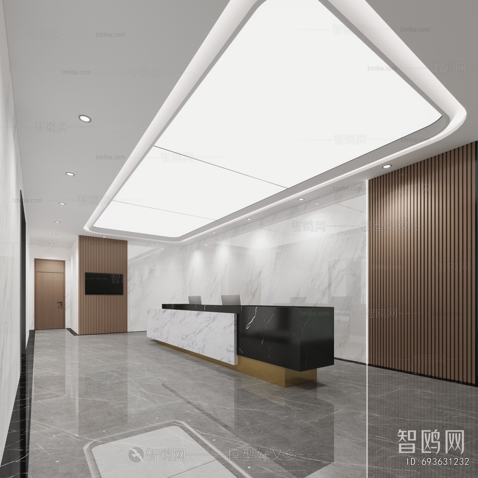 Modern Office Reception Desk