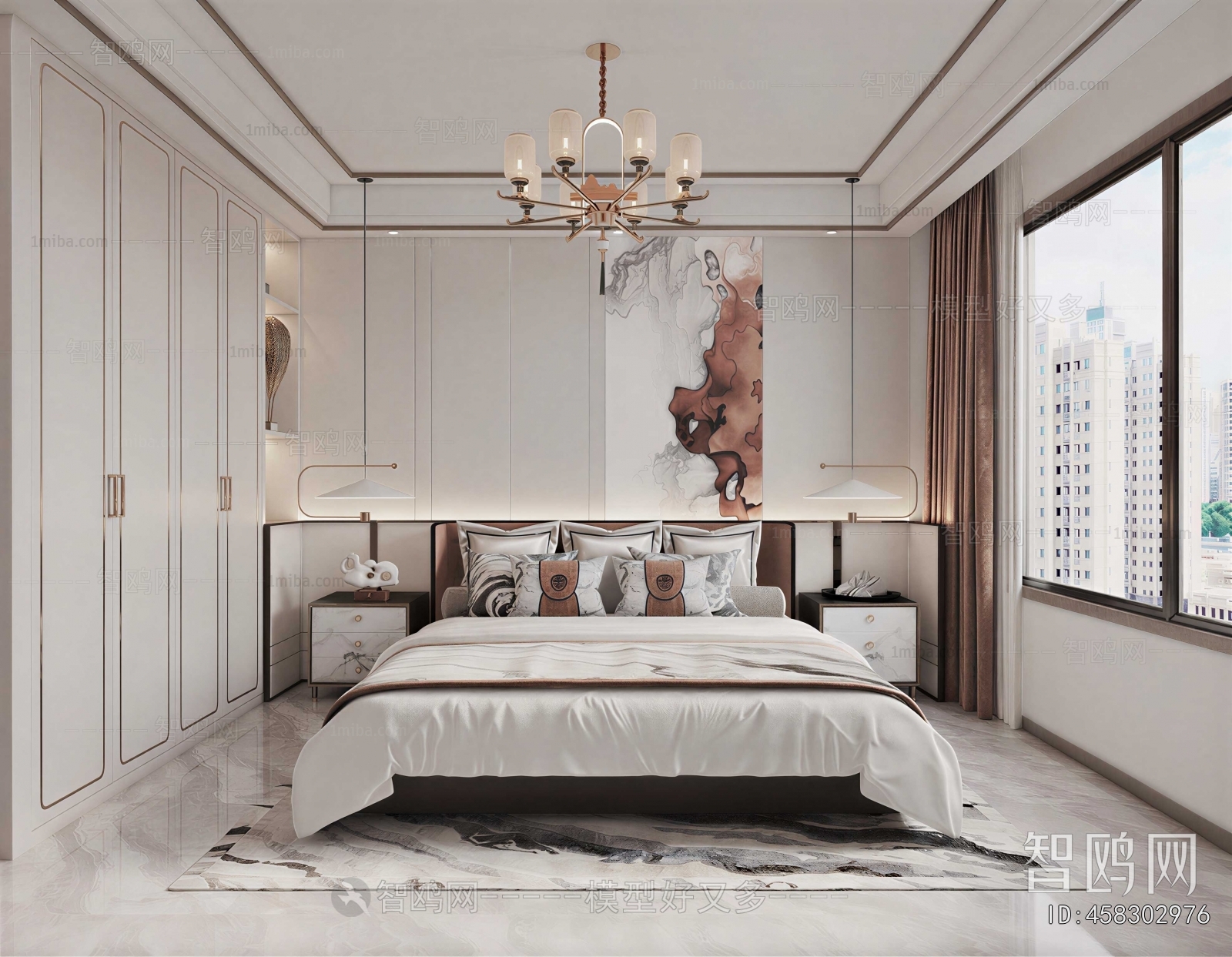New Chinese Style Bedroom