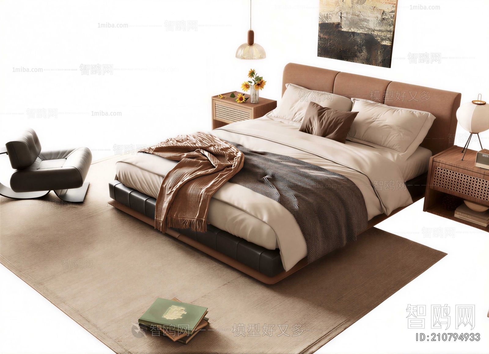 Retro Style Double Bed