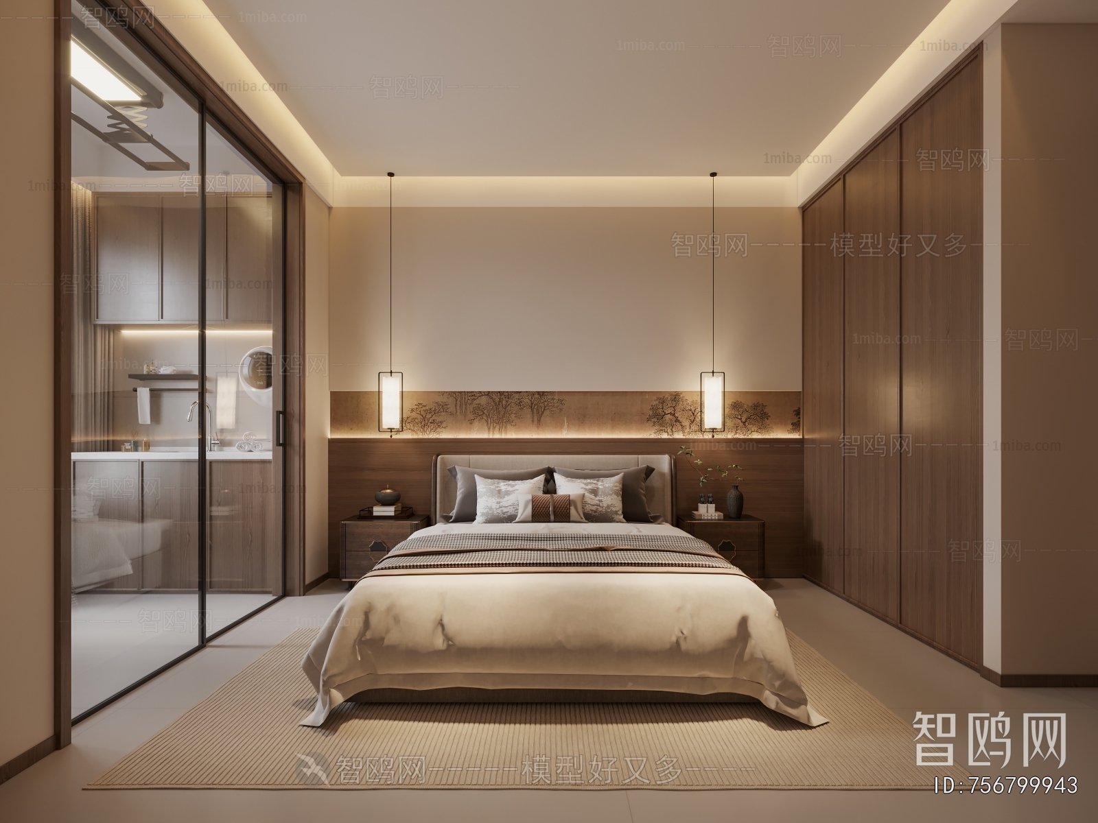 New Chinese Style Bedroom