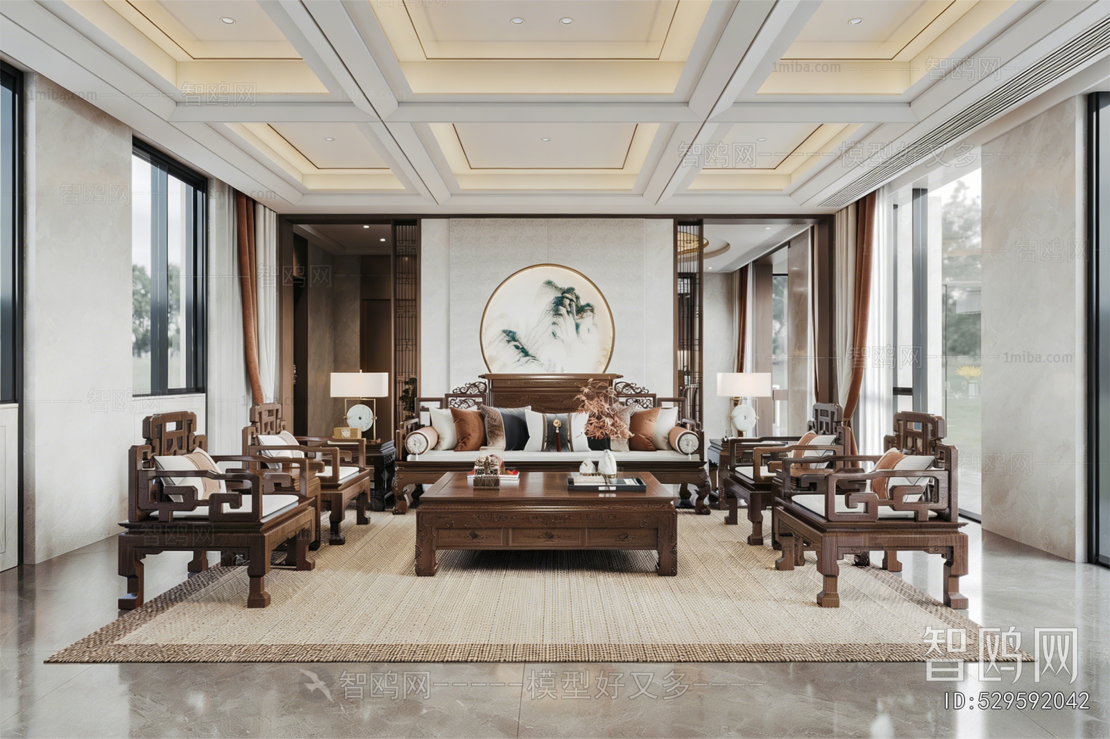 New Chinese Style A Living Room