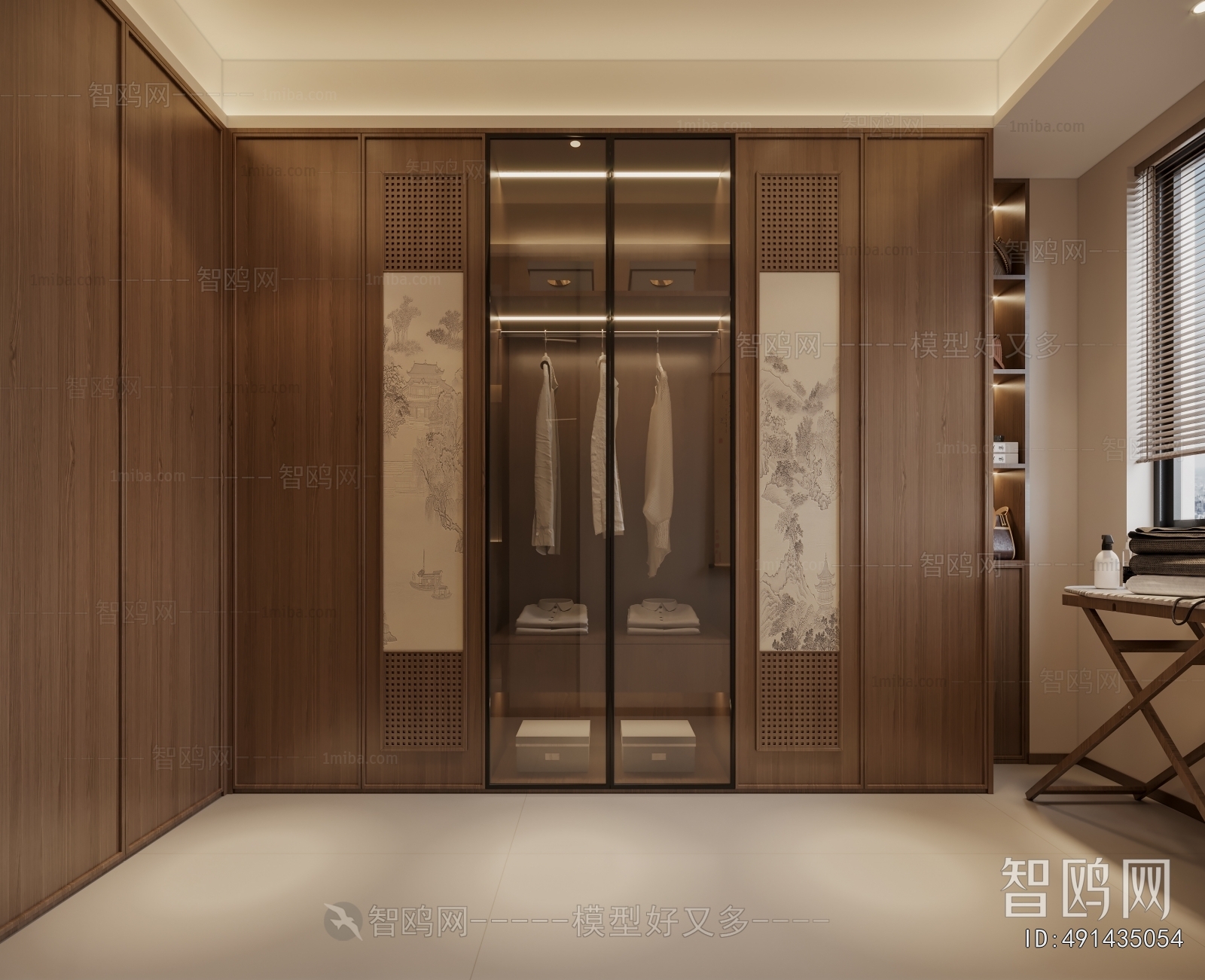 New Chinese Style Clothes Storage Area