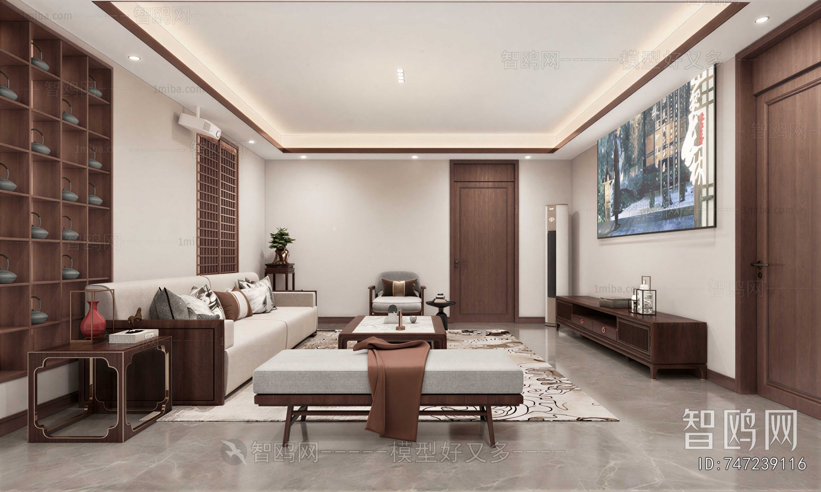 New Chinese Style A Living Room