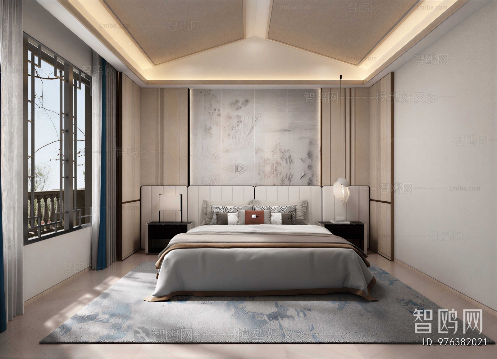 New Chinese Style Bedroom