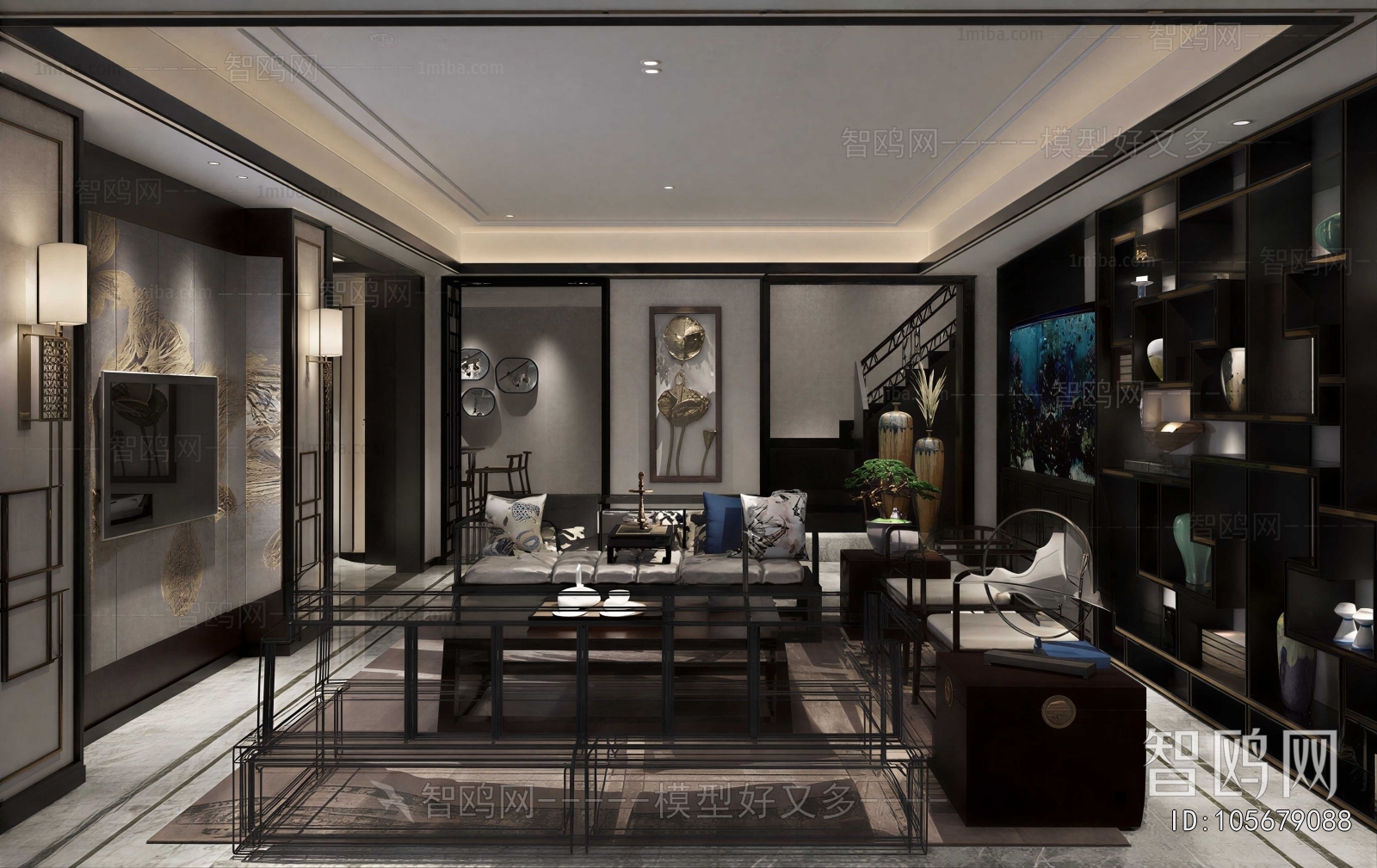 New Chinese Style A Living Room