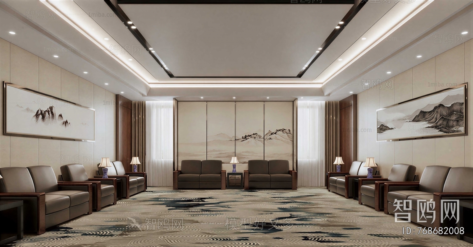 New Chinese Style Reception Room