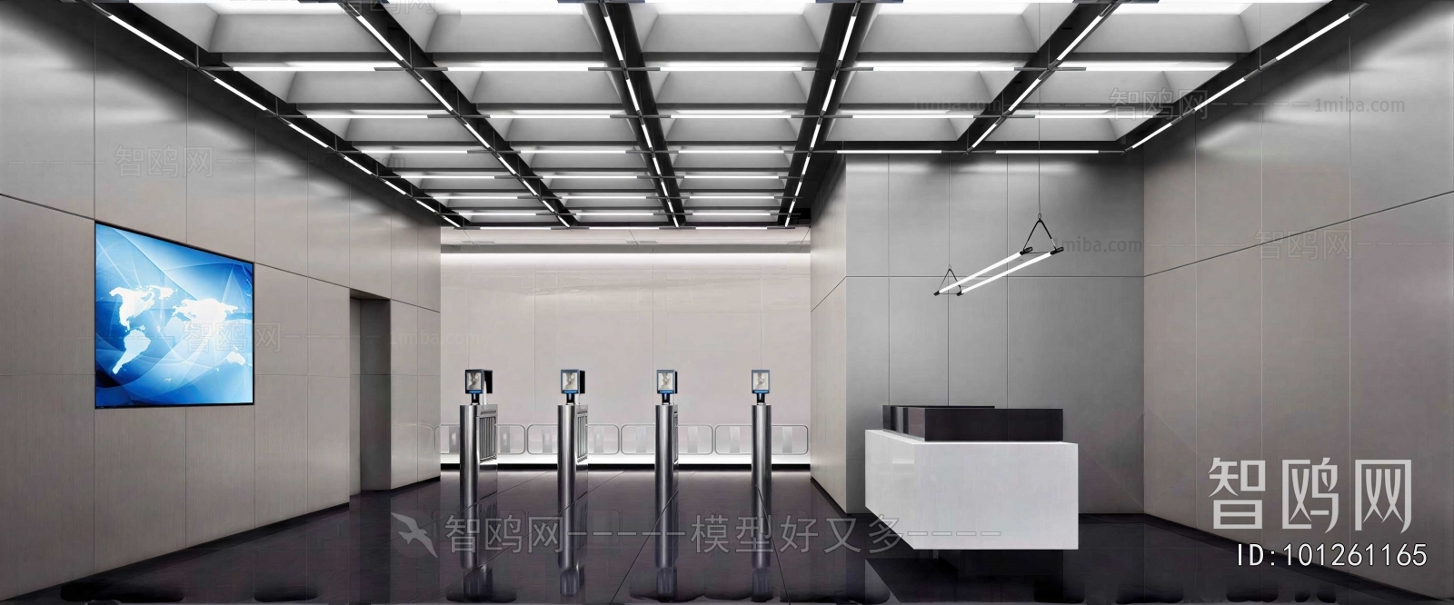 Modern Office Reception Desk