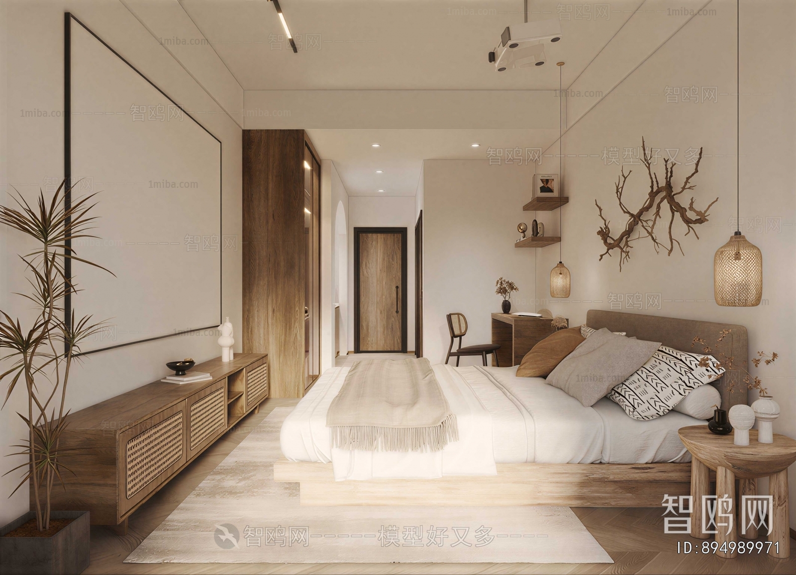 Wabi-sabi Style Bedroom