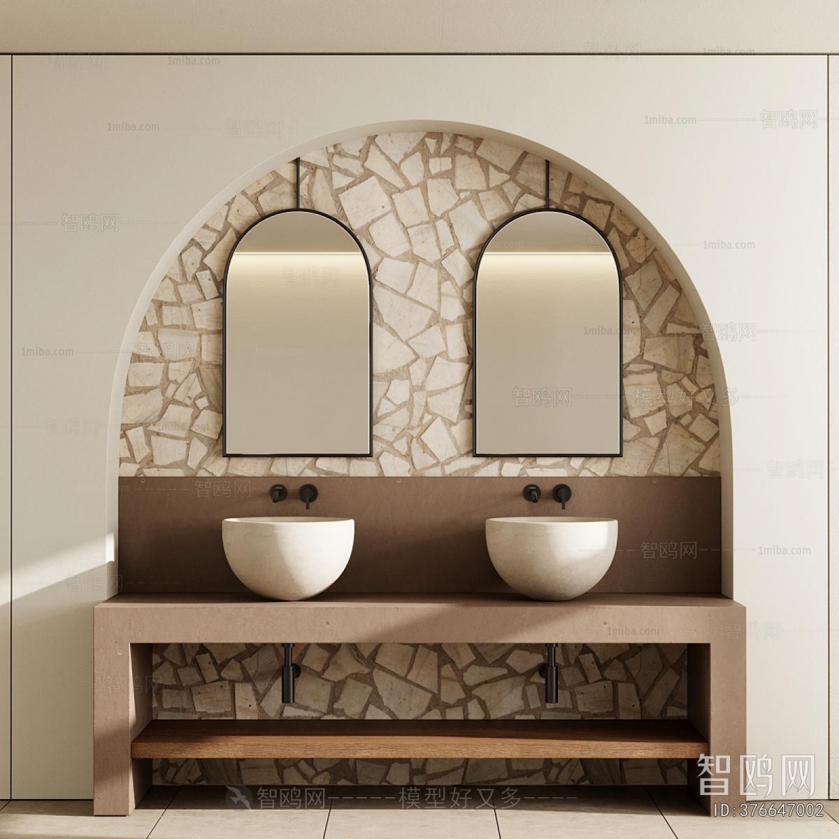 Wabi-sabi Style Bathroom Cabinet