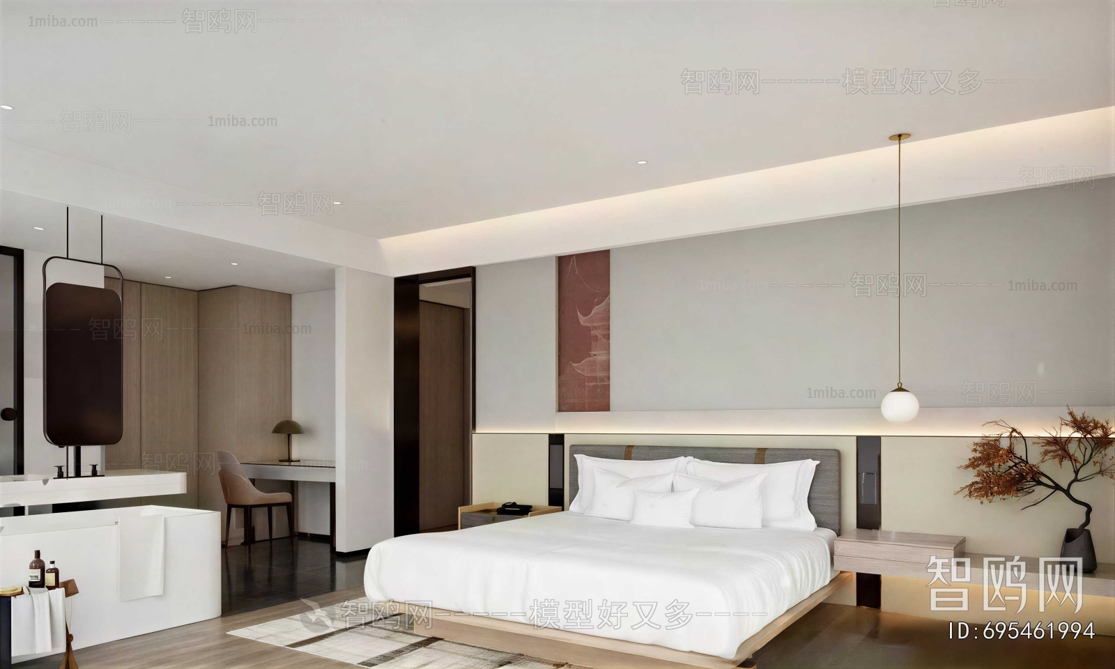 New Chinese Style Bedroom