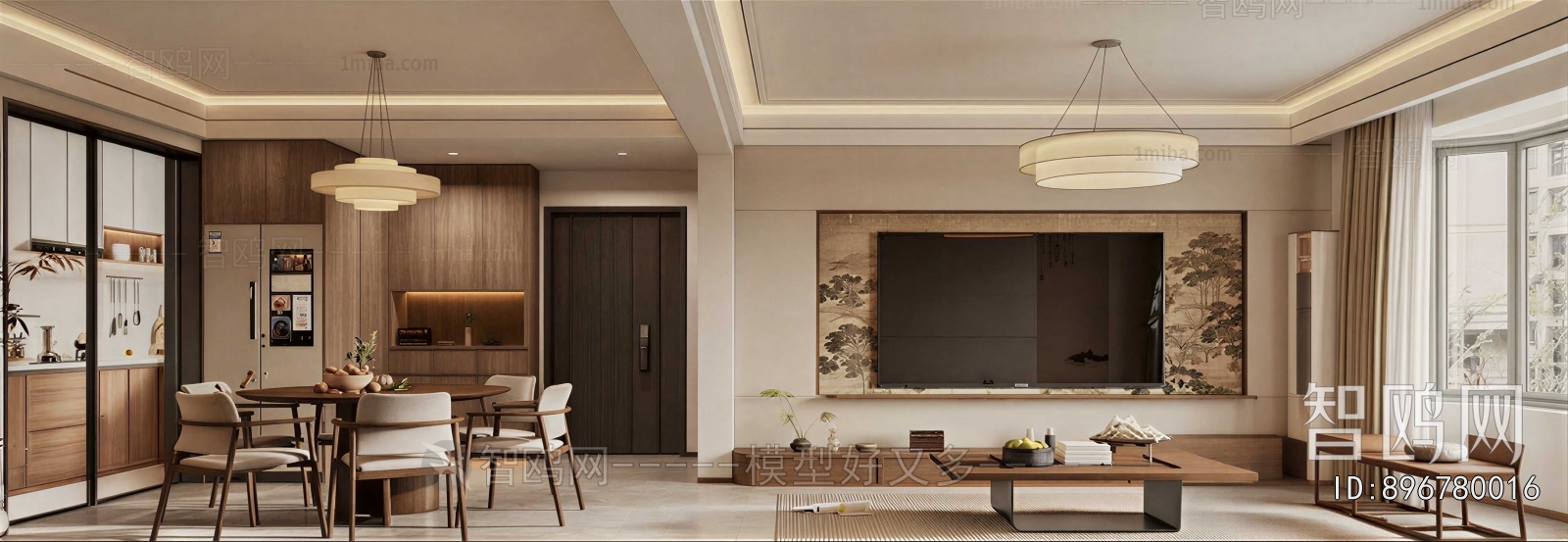New Chinese Style A Living Room