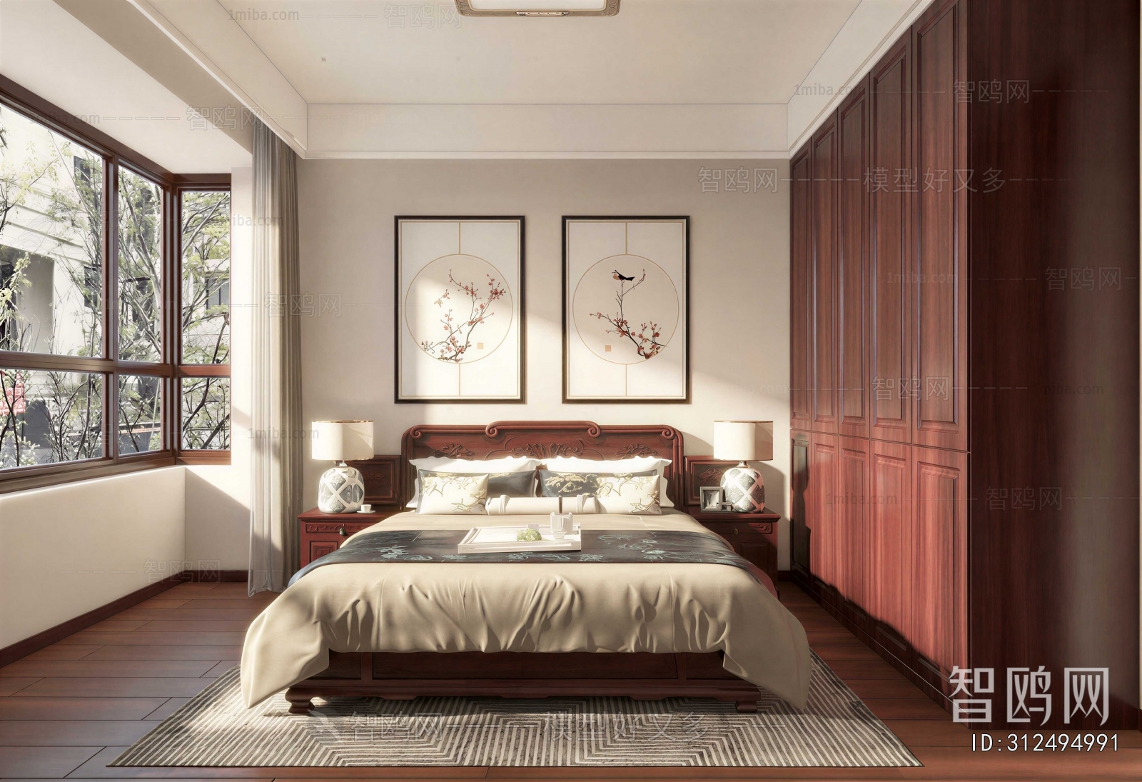 New Chinese Style Bedroom