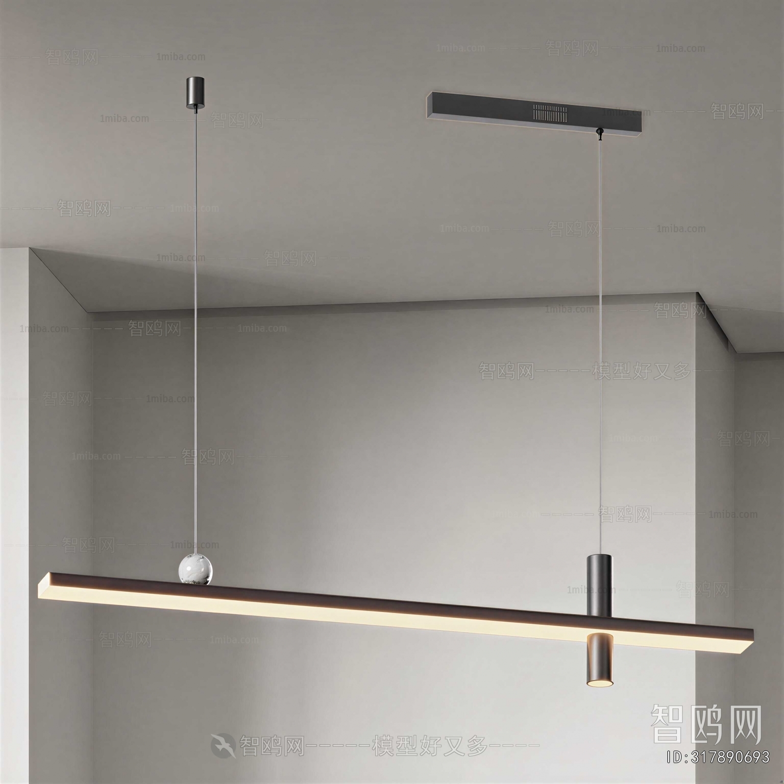 Modern Long Chandelier
