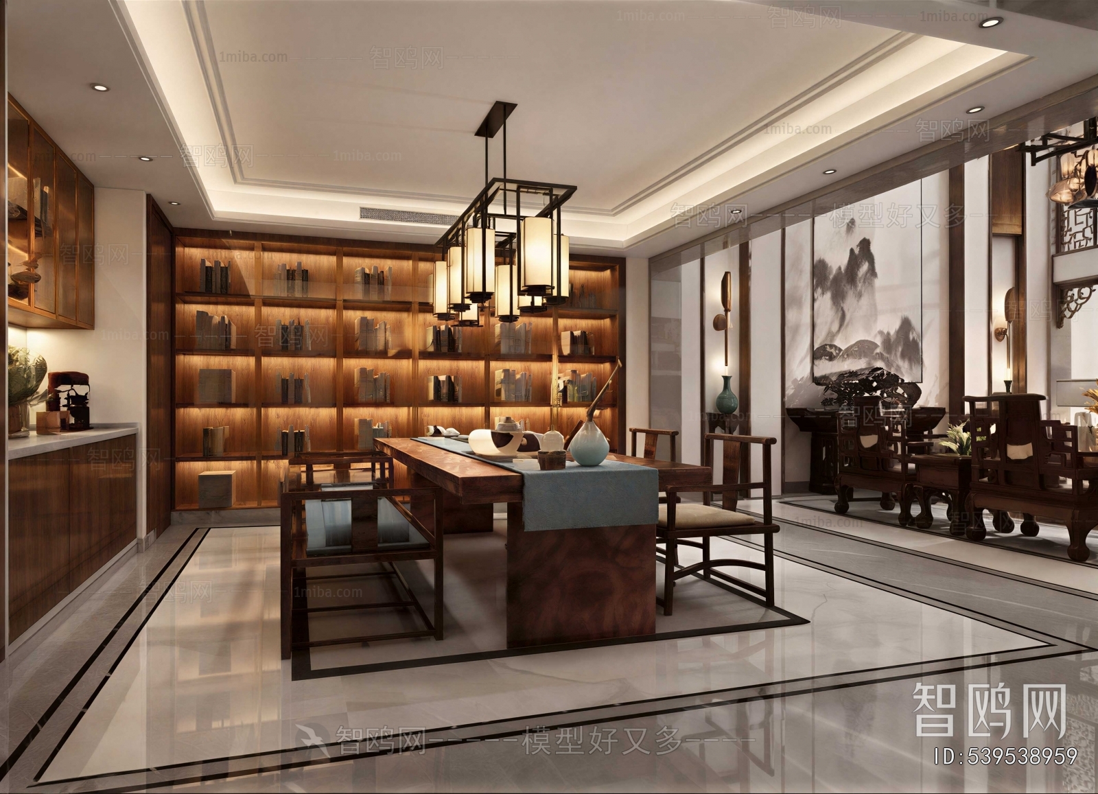 New Chinese Style Study Space