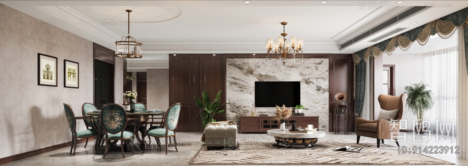 American Style A Living Room