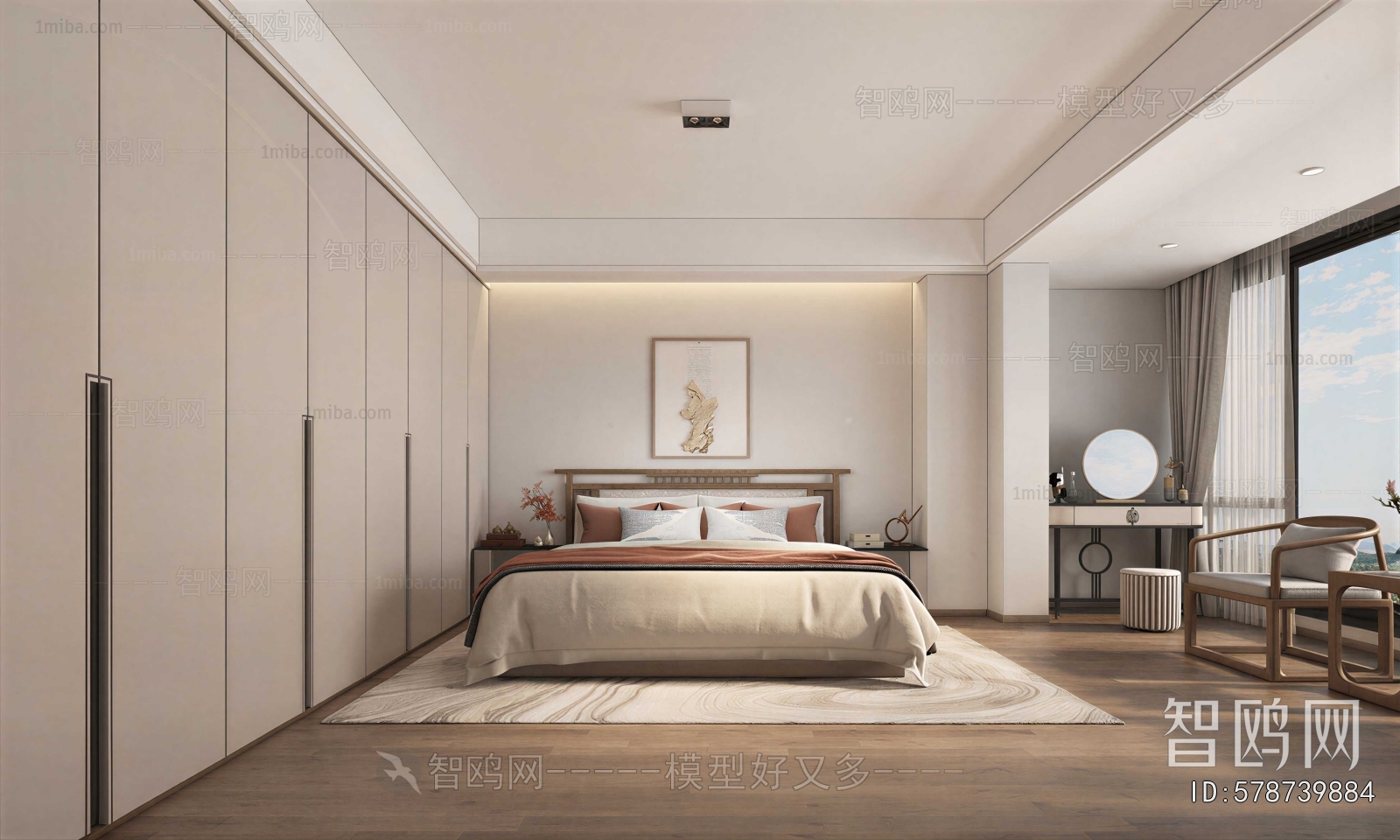 New Chinese Style Bedroom