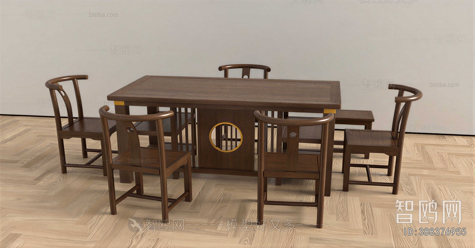 New Chinese Style Computer Desk And Chair