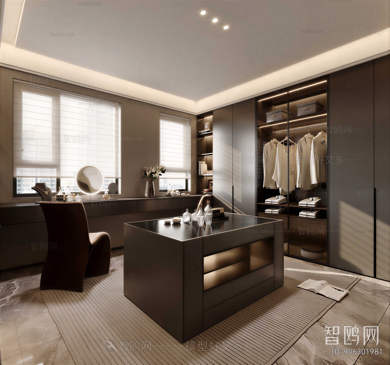 Modern Clothes Storage Area