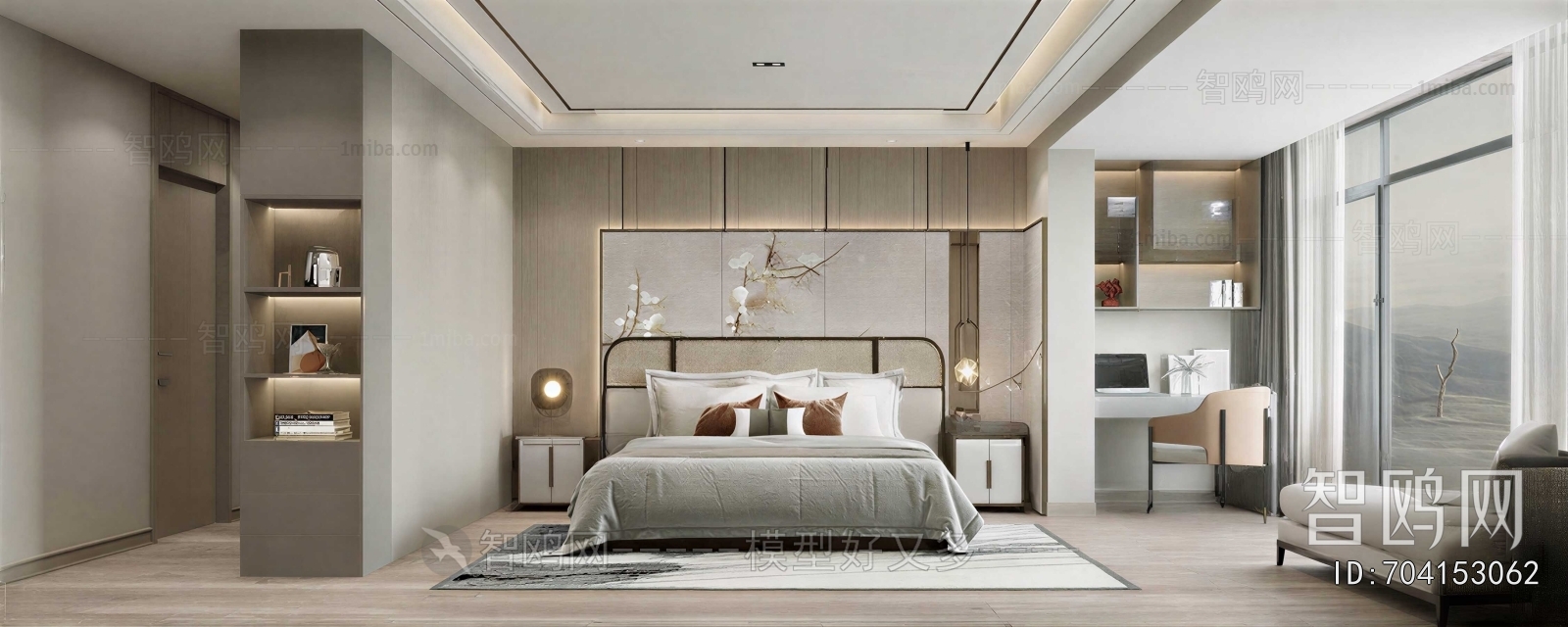 New Chinese Style Bedroom