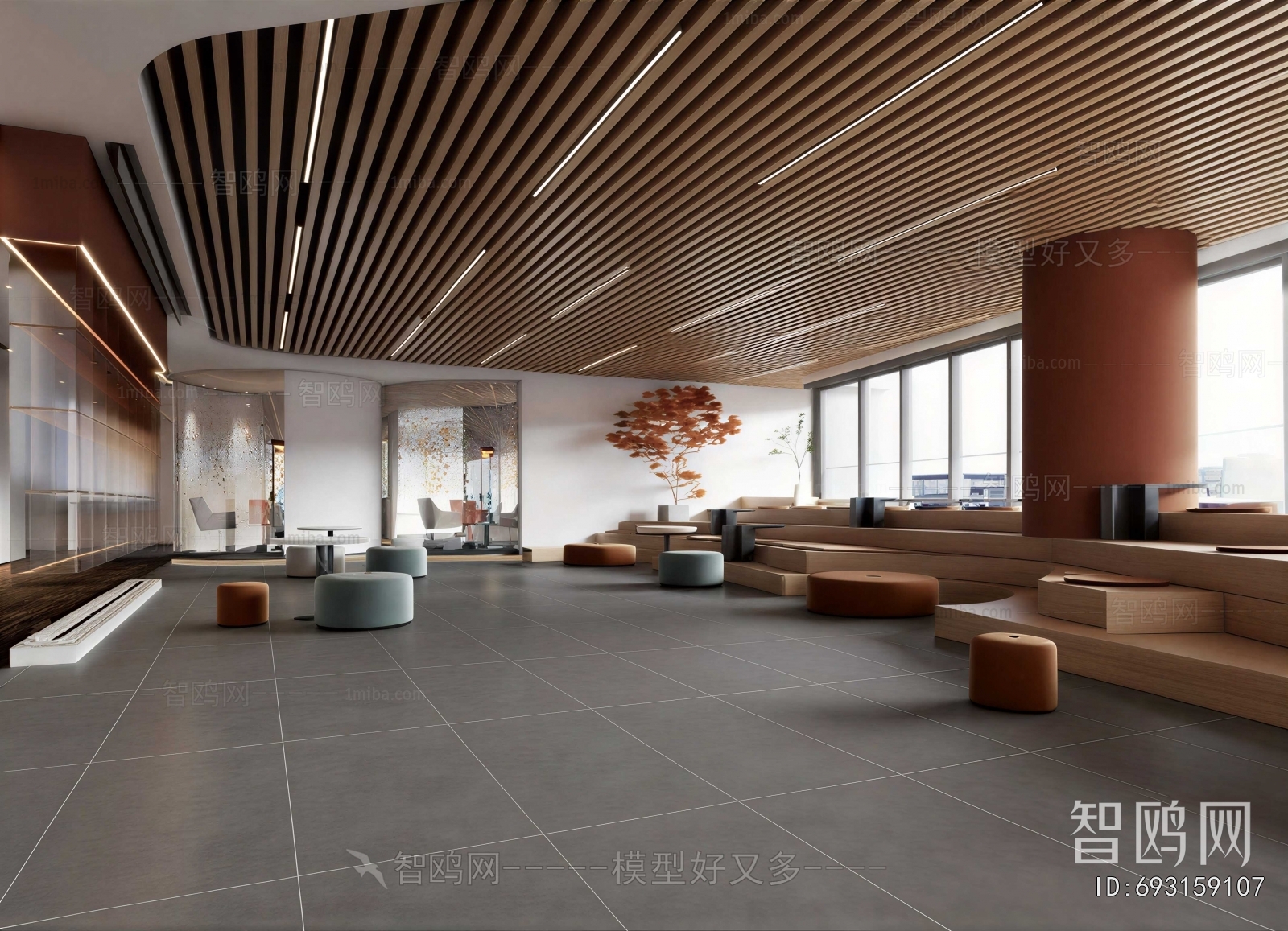 Modern Office Reception Desk