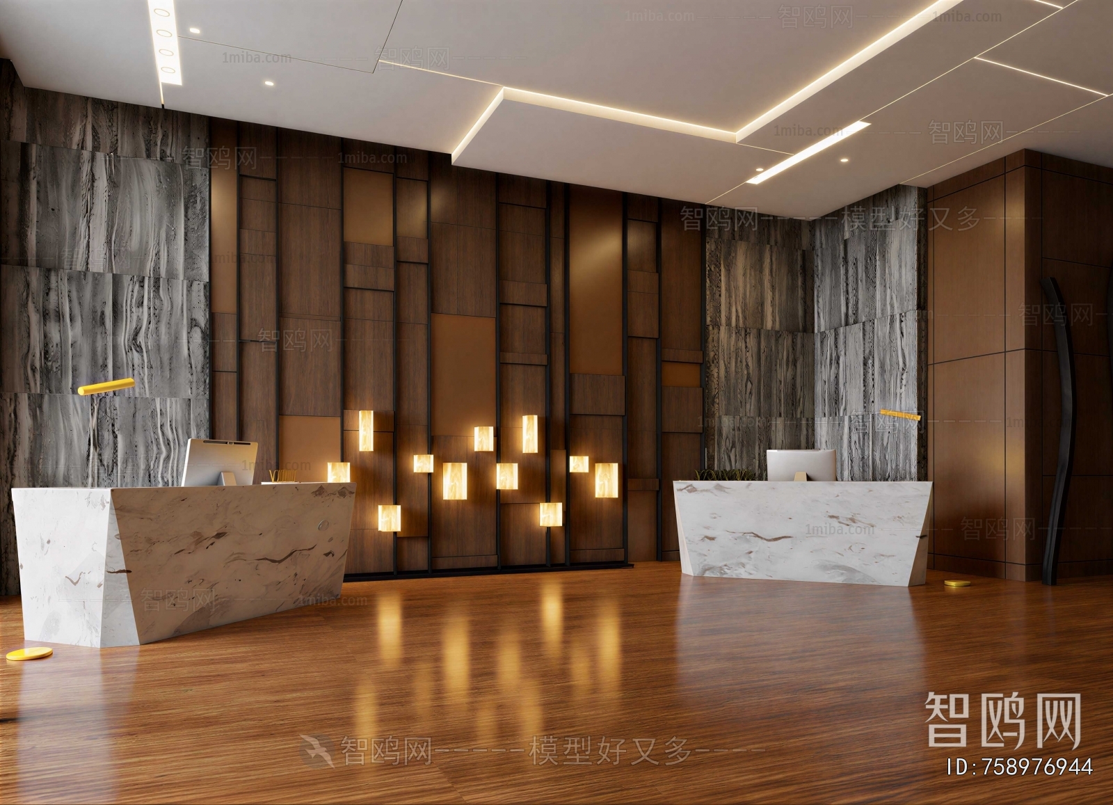 Modern Office Reception Desk
