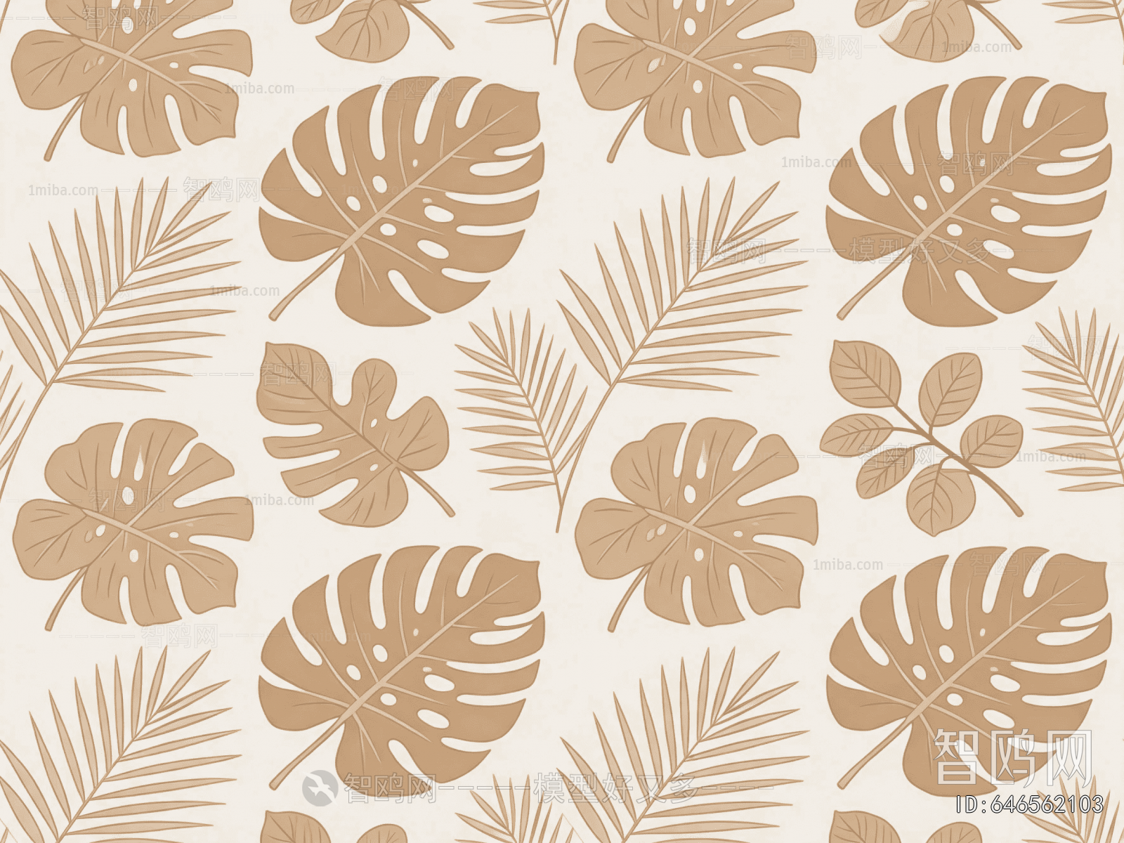 Animal And Plant Pattern Wallpaper
