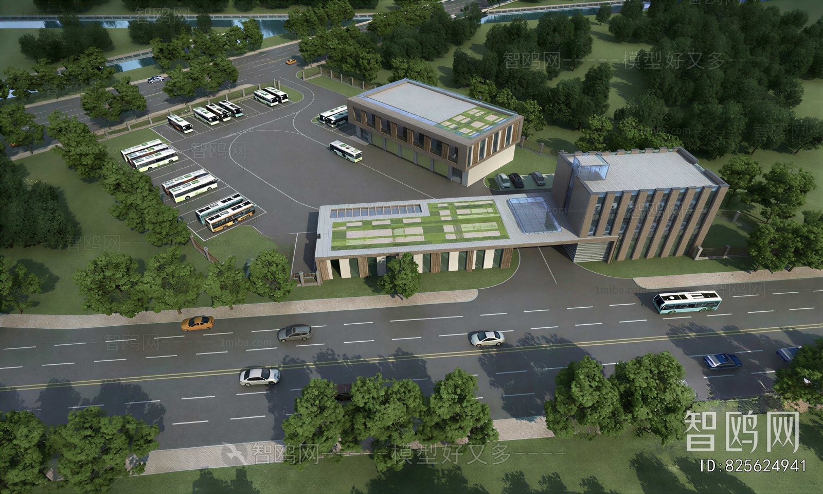 Modern Architectural Bird's-eye View Planning