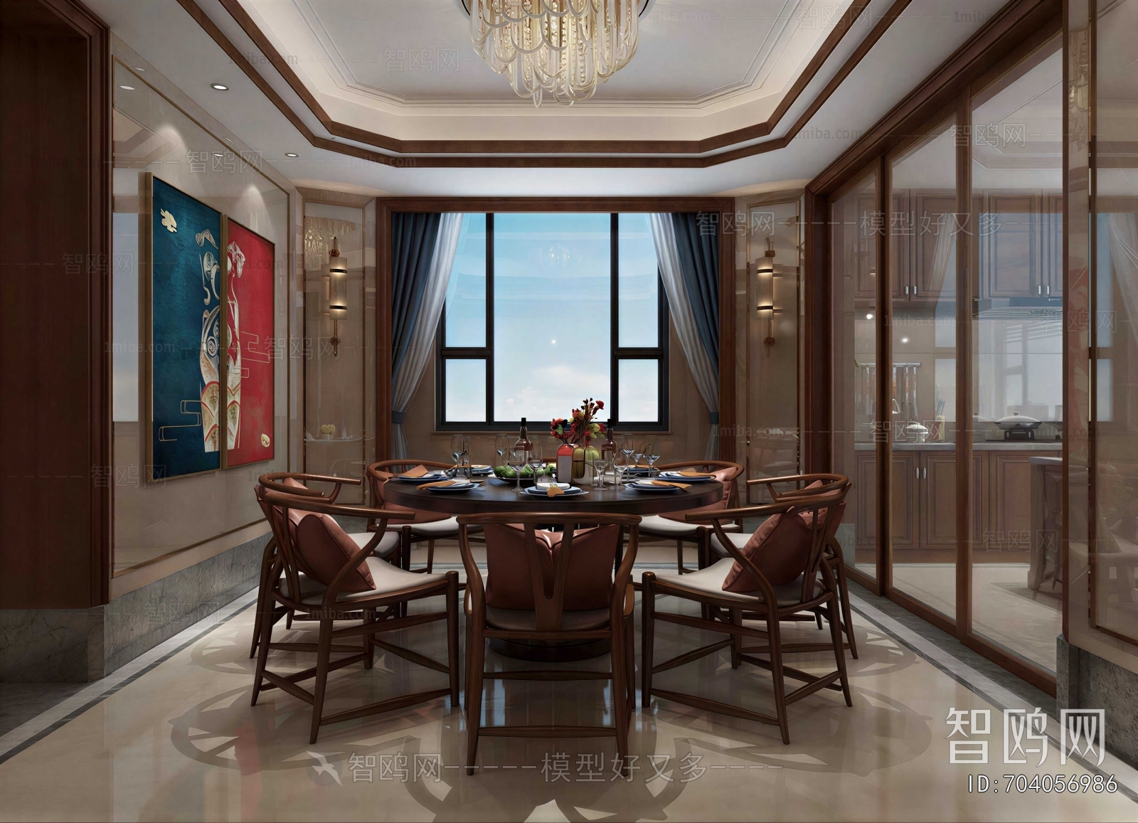 New Chinese Style Dining Room