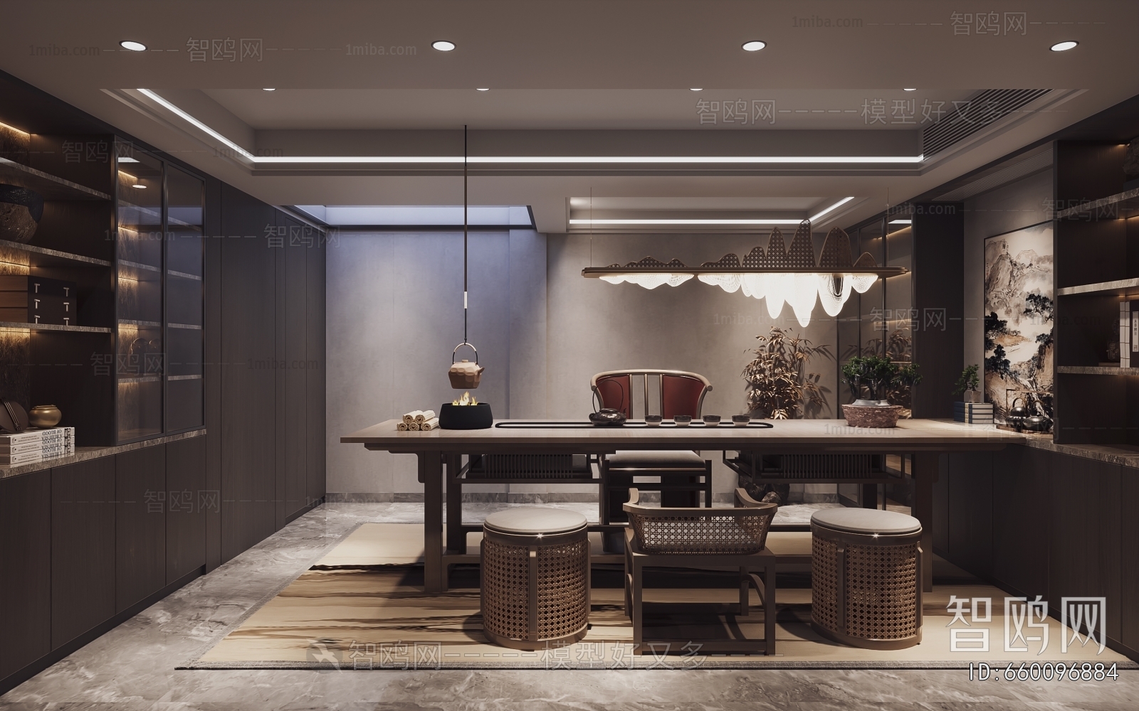 New Chinese Style A Living Room
