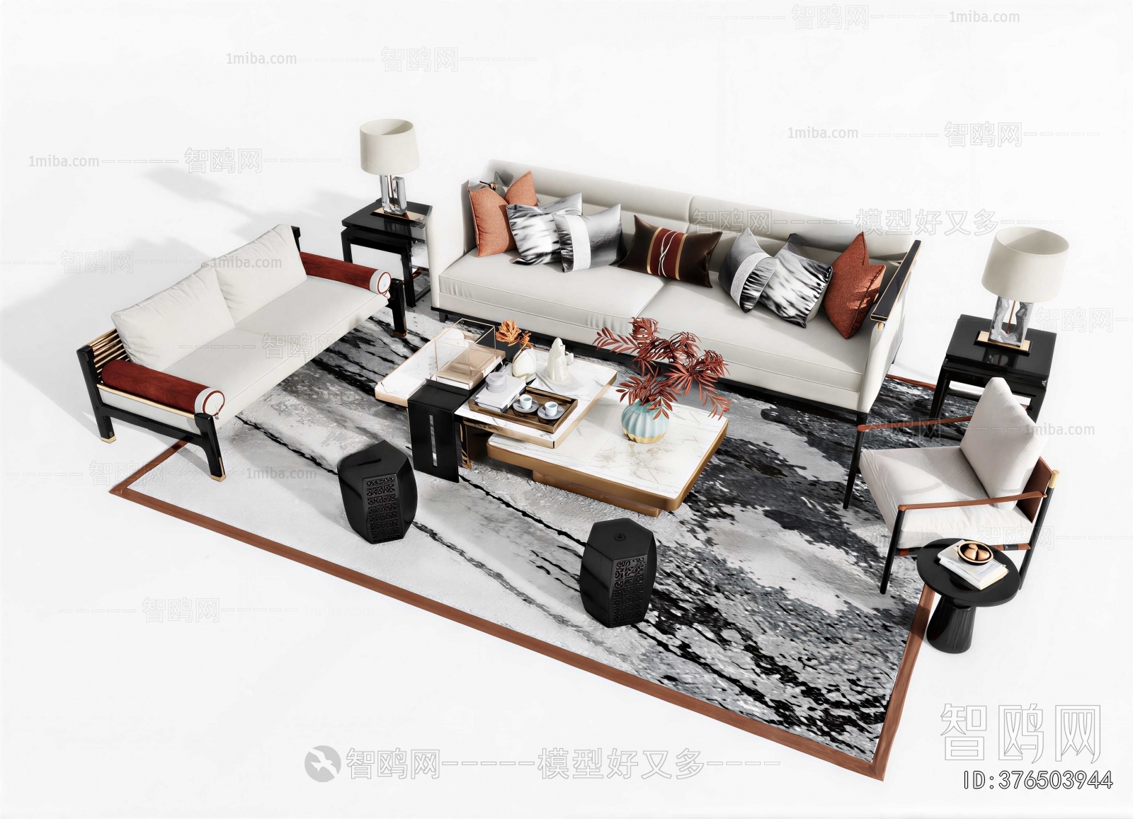 New Chinese Style Sofa Combination