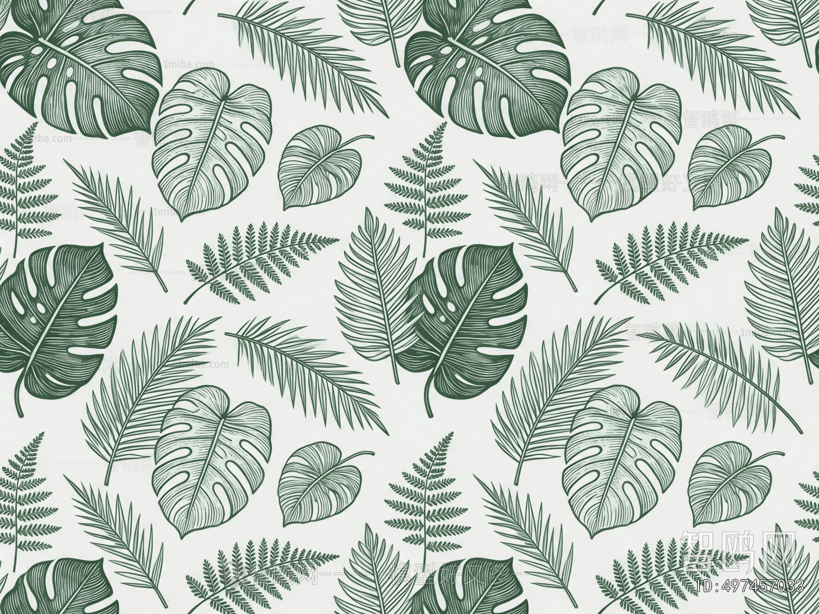 Animal And Plant Pattern Wallpaper