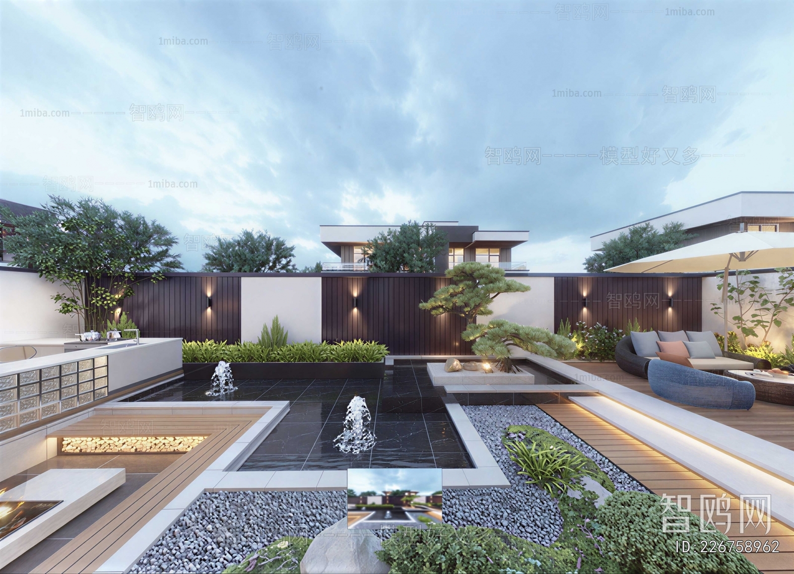 Modern Courtyard/landscape