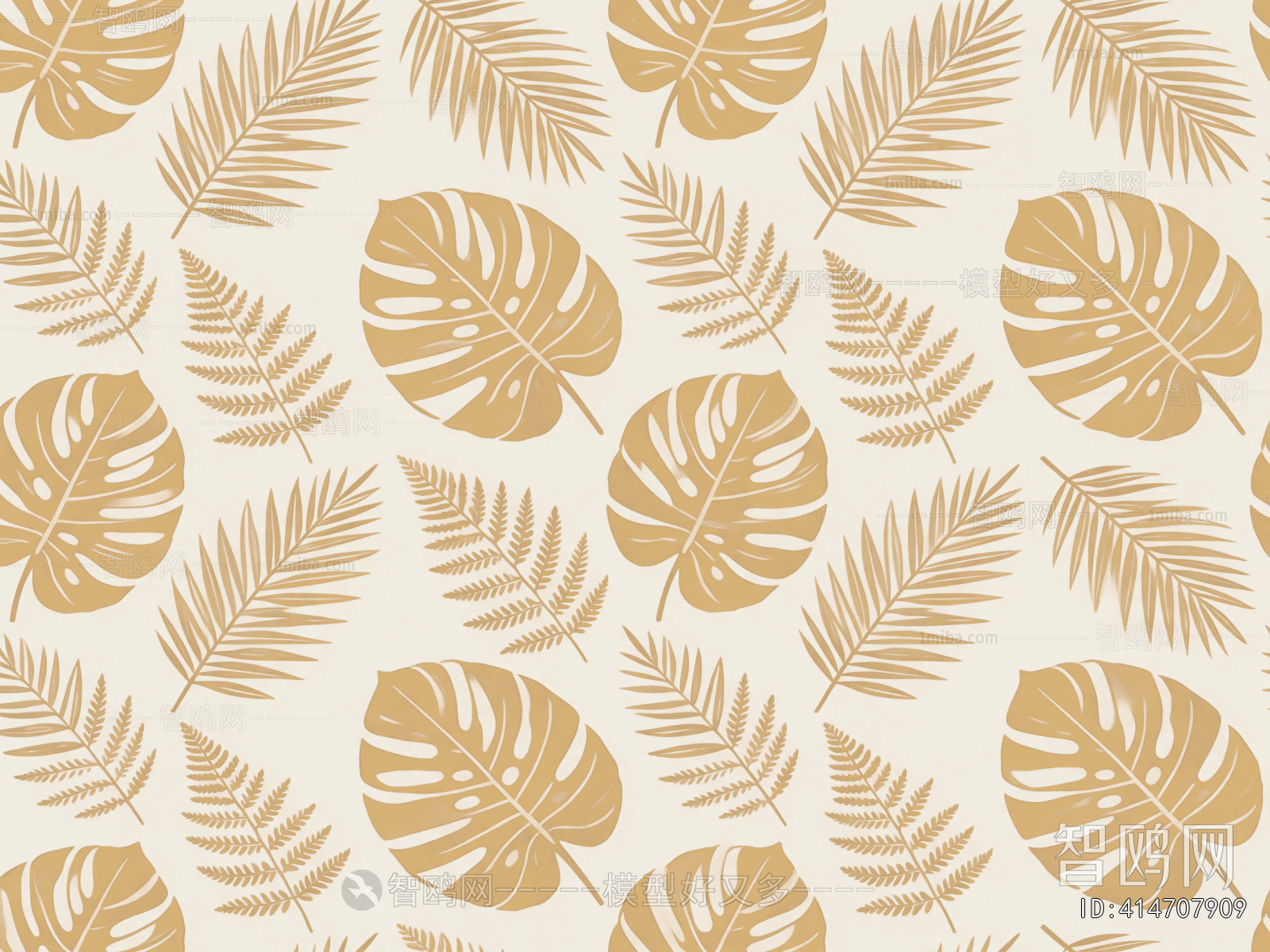 Animal And Plant Pattern Wallpaper