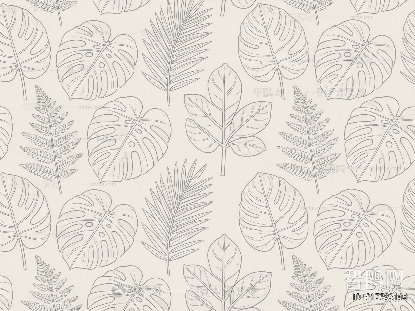 Animal And Plant Pattern Wallpaper