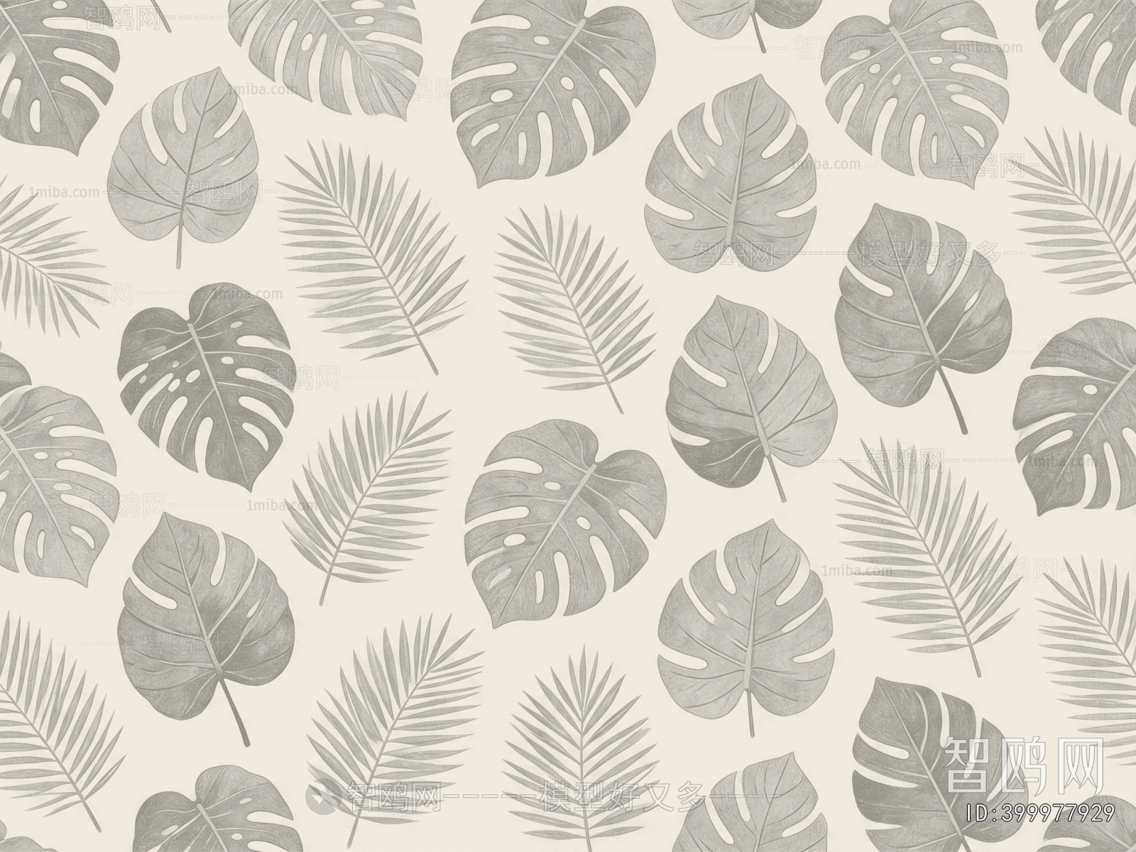 Animal And Plant Pattern Wallpaper