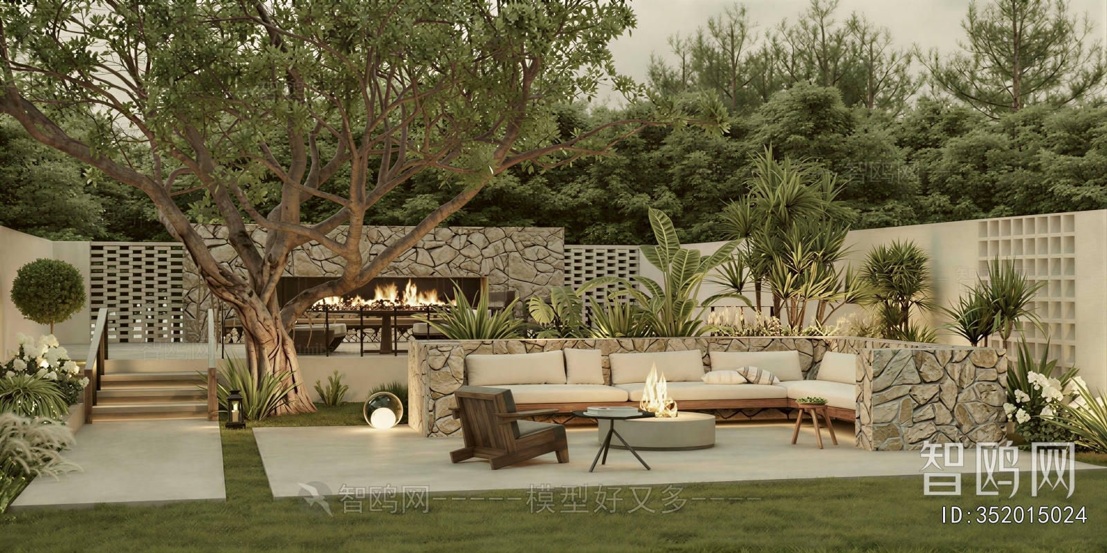 Modern Courtyard/landscape