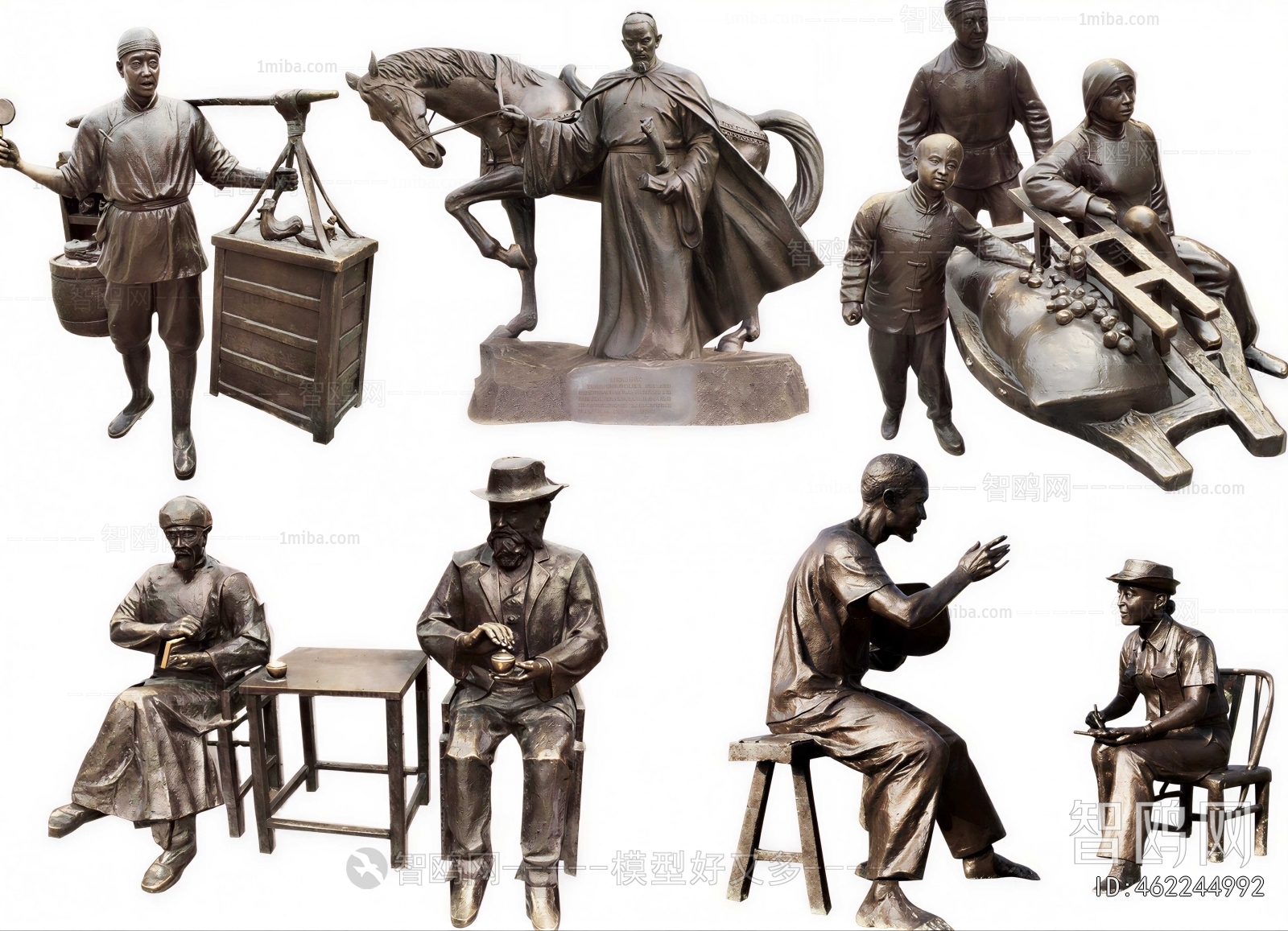 New Chinese Style Sculpture Sketch