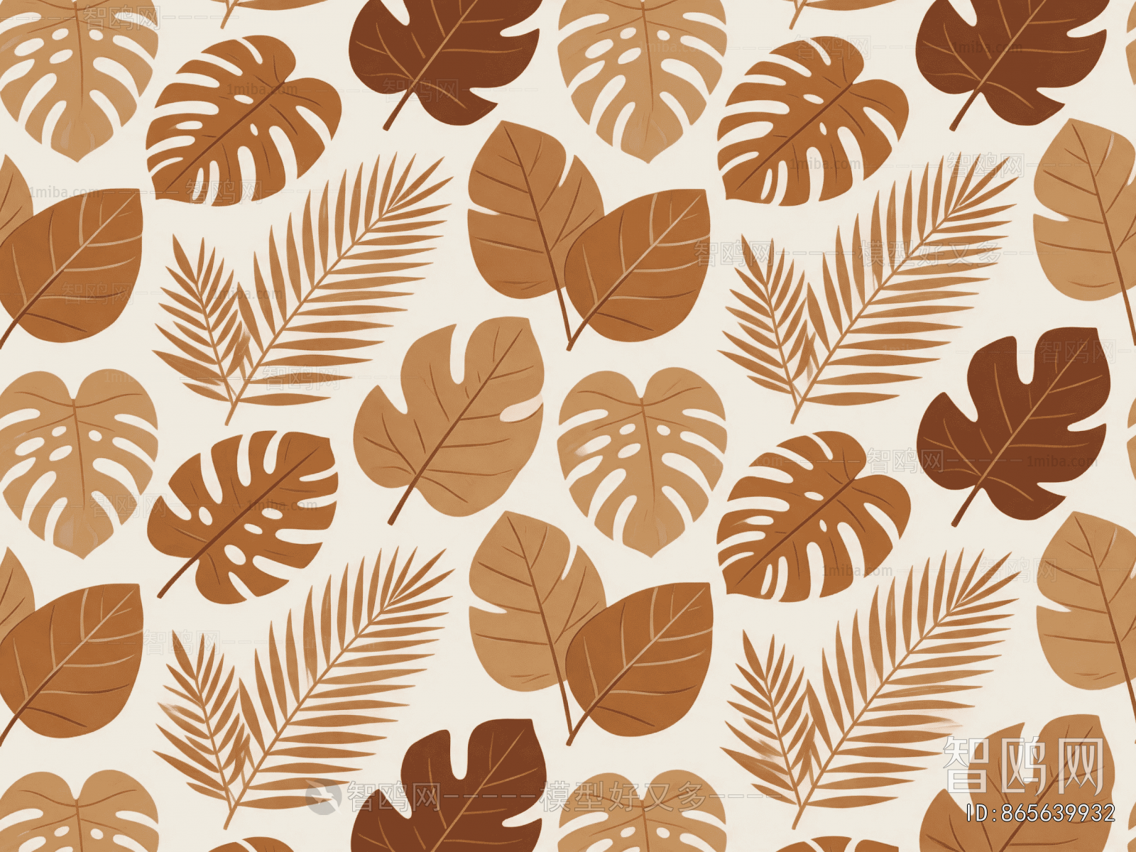 Animal And Plant Pattern Wallpaper
