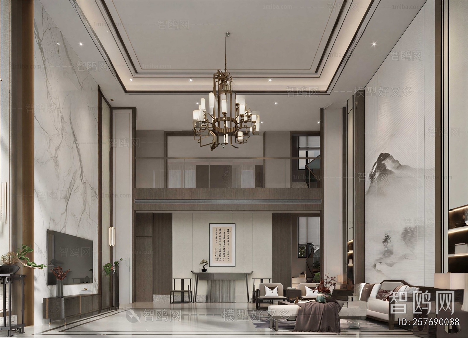 New Chinese Style A Living Room