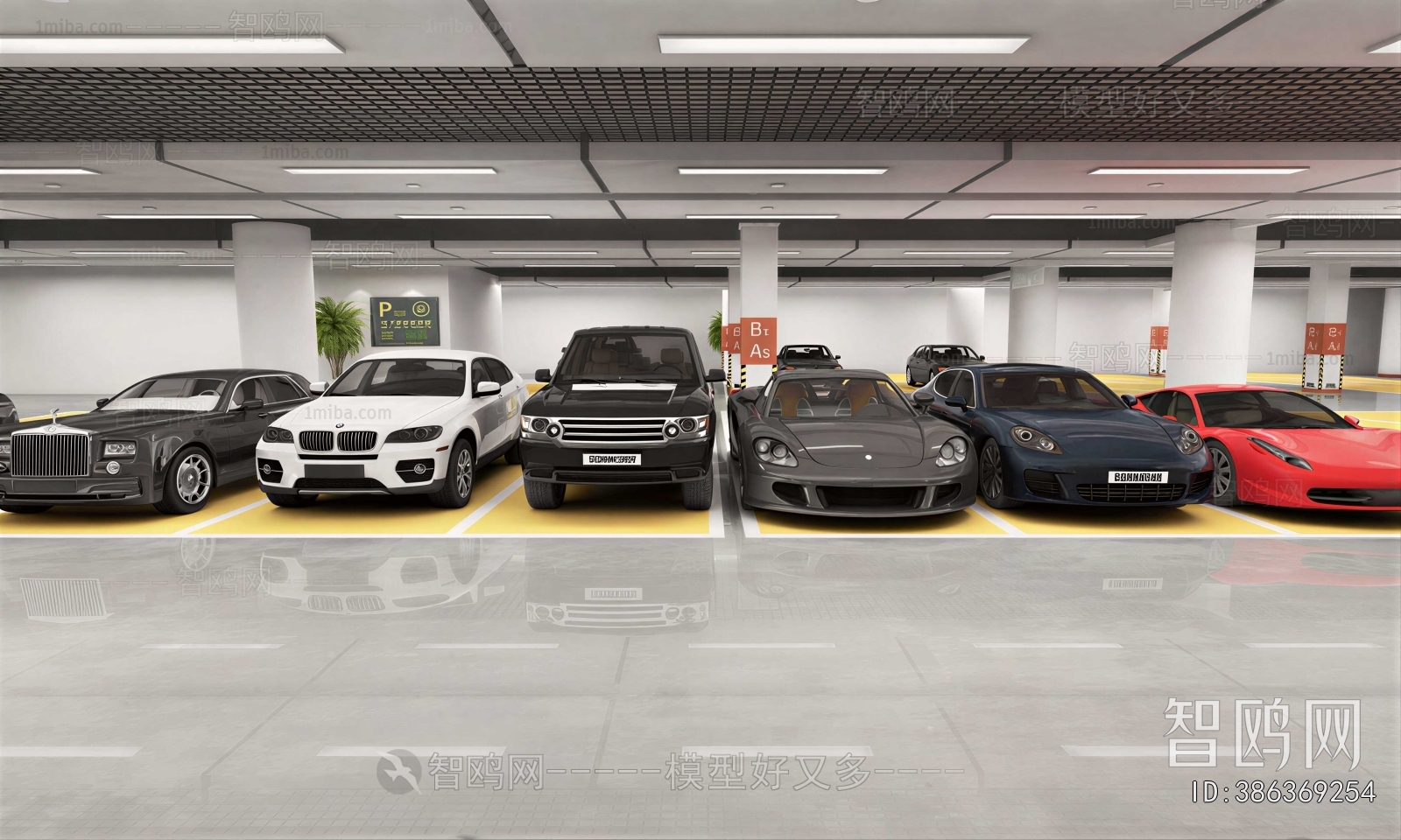 Modern Underground Parking Lot