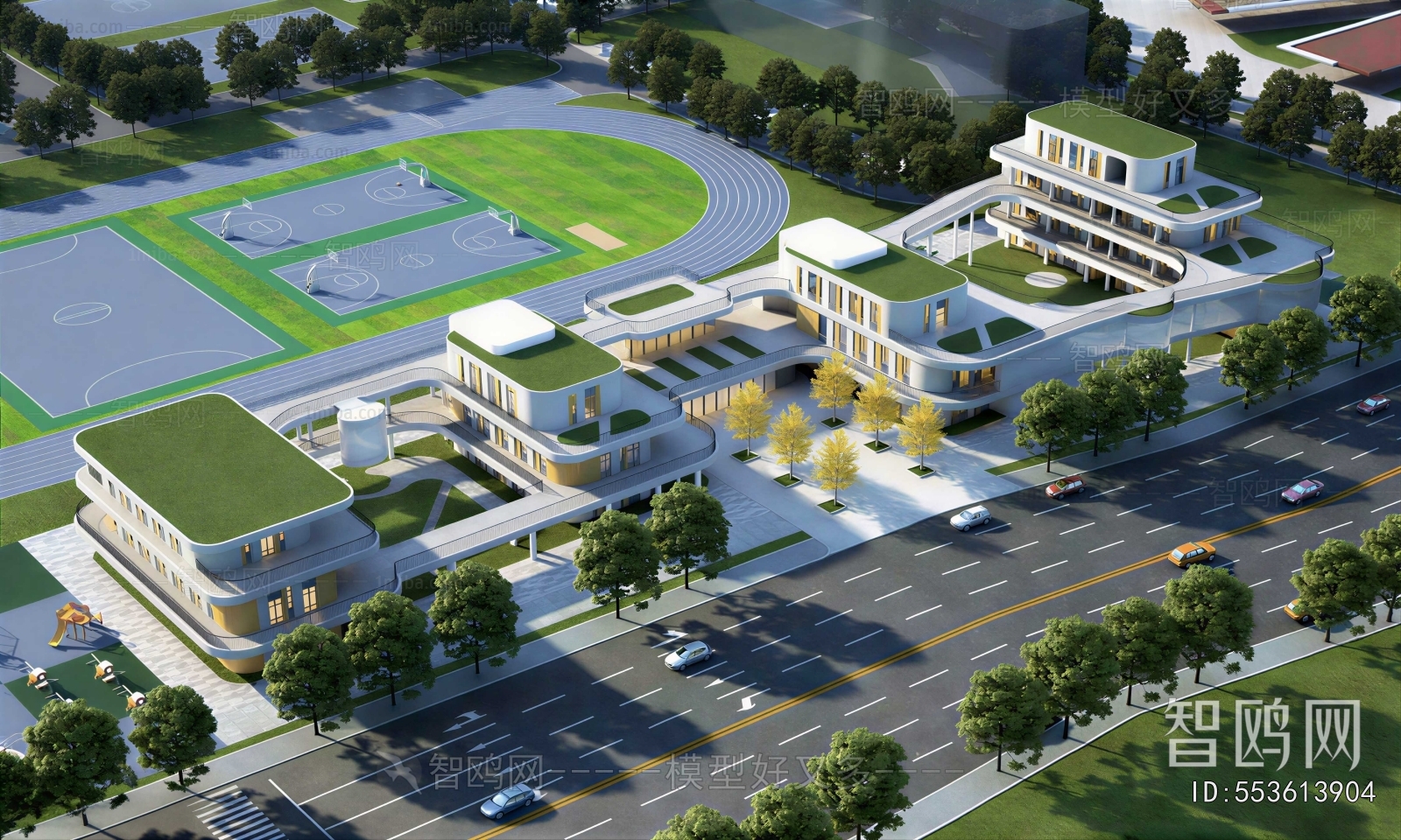 Modern Architectural Bird's-eye View Planning