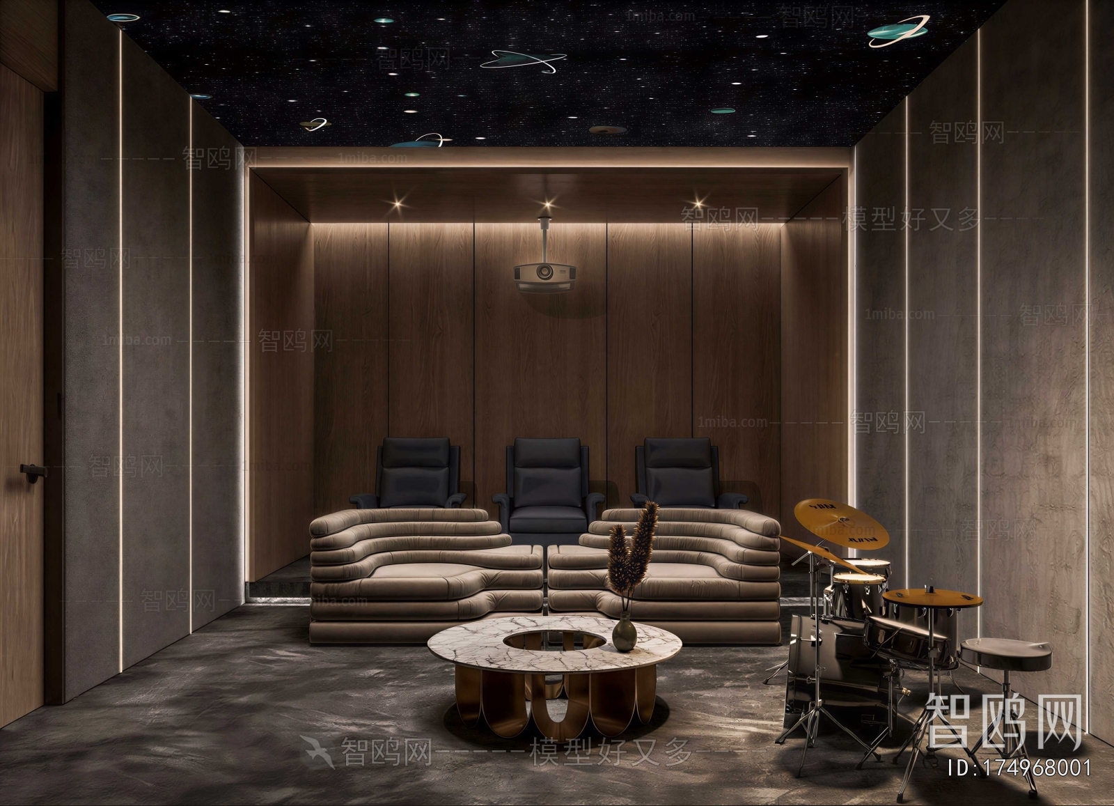 Modern Audiovisual Room