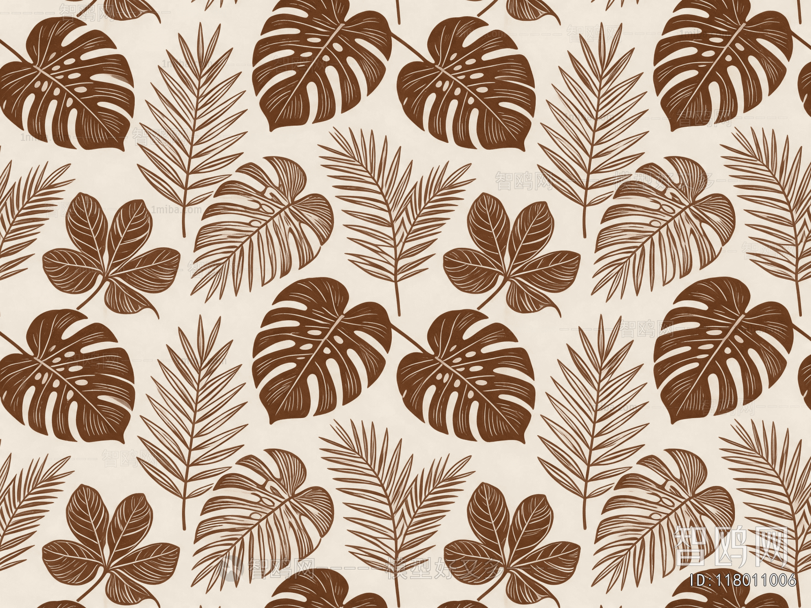 Animal And Plant Pattern Wallpaper