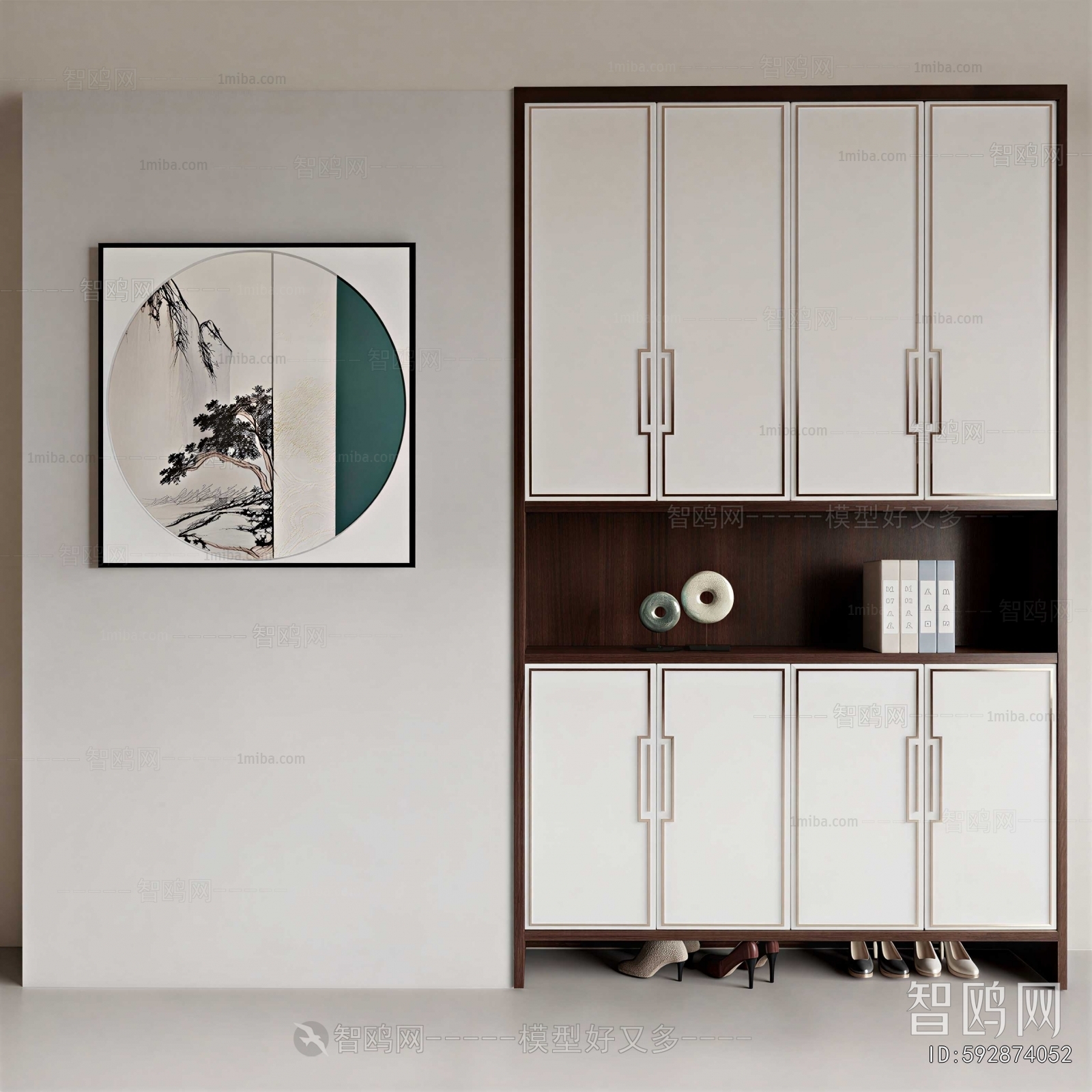 New Chinese Style Shoe Cabinet