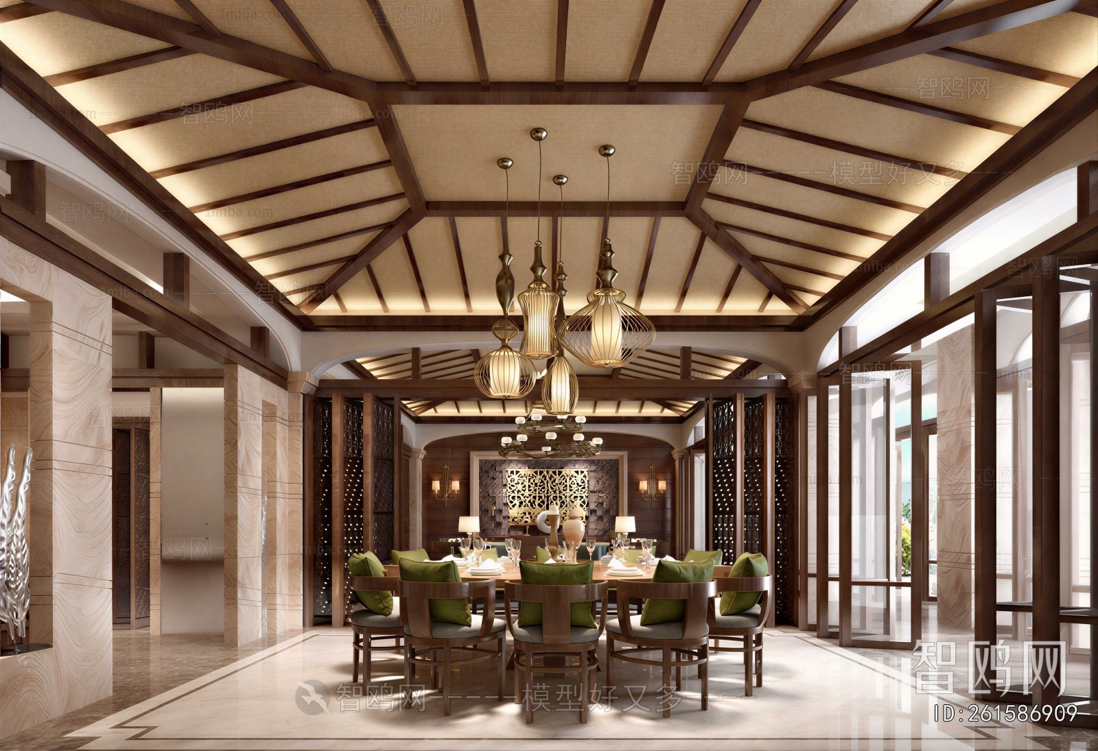 Southeast Asian Style Dining Room