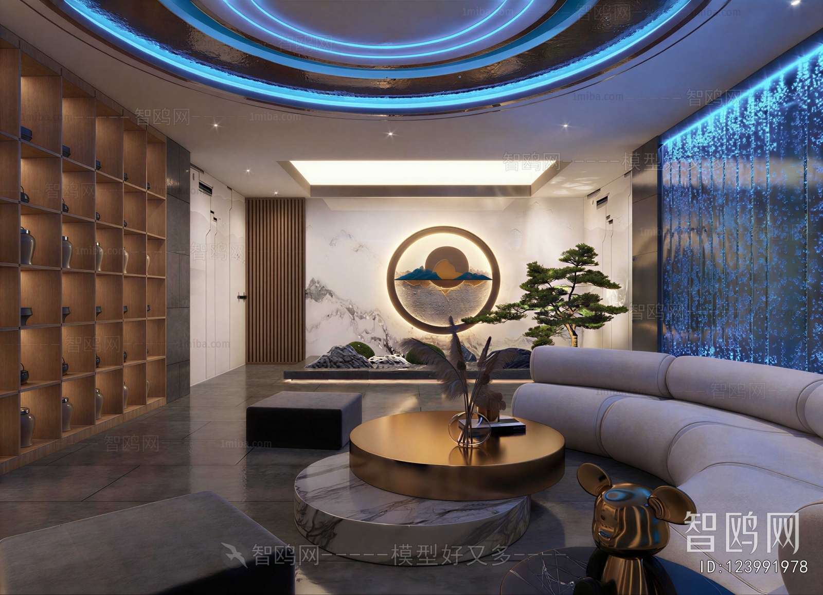 New Chinese Style A Living Room