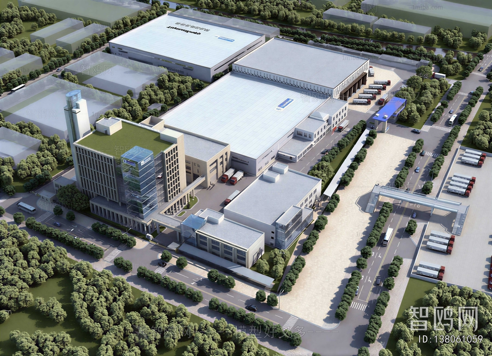 Modern Architectural Bird's-eye View Planning